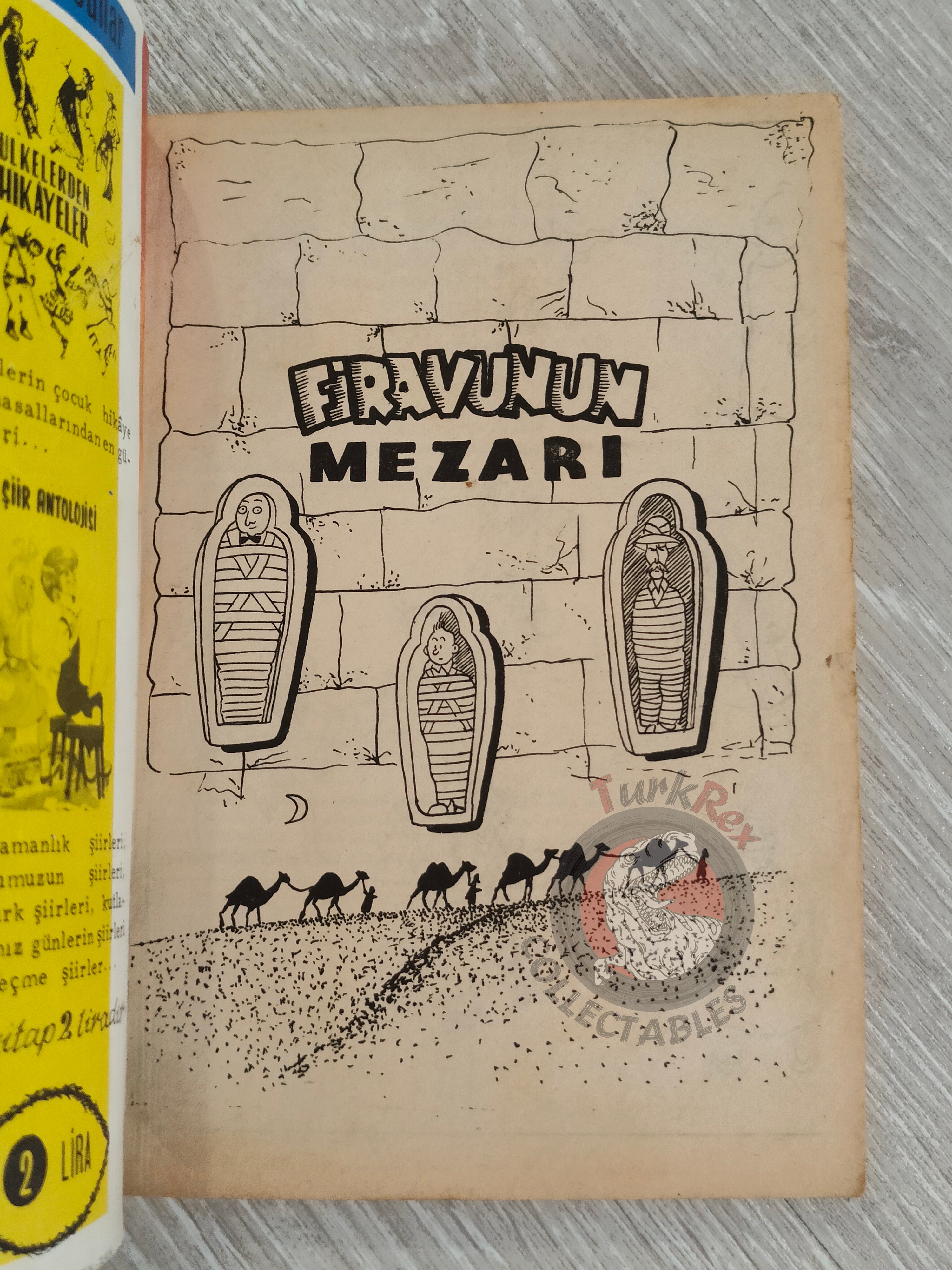 Tintin –  Cigars of the Pharaoh 1973 Turkish Edition Comic Turkey