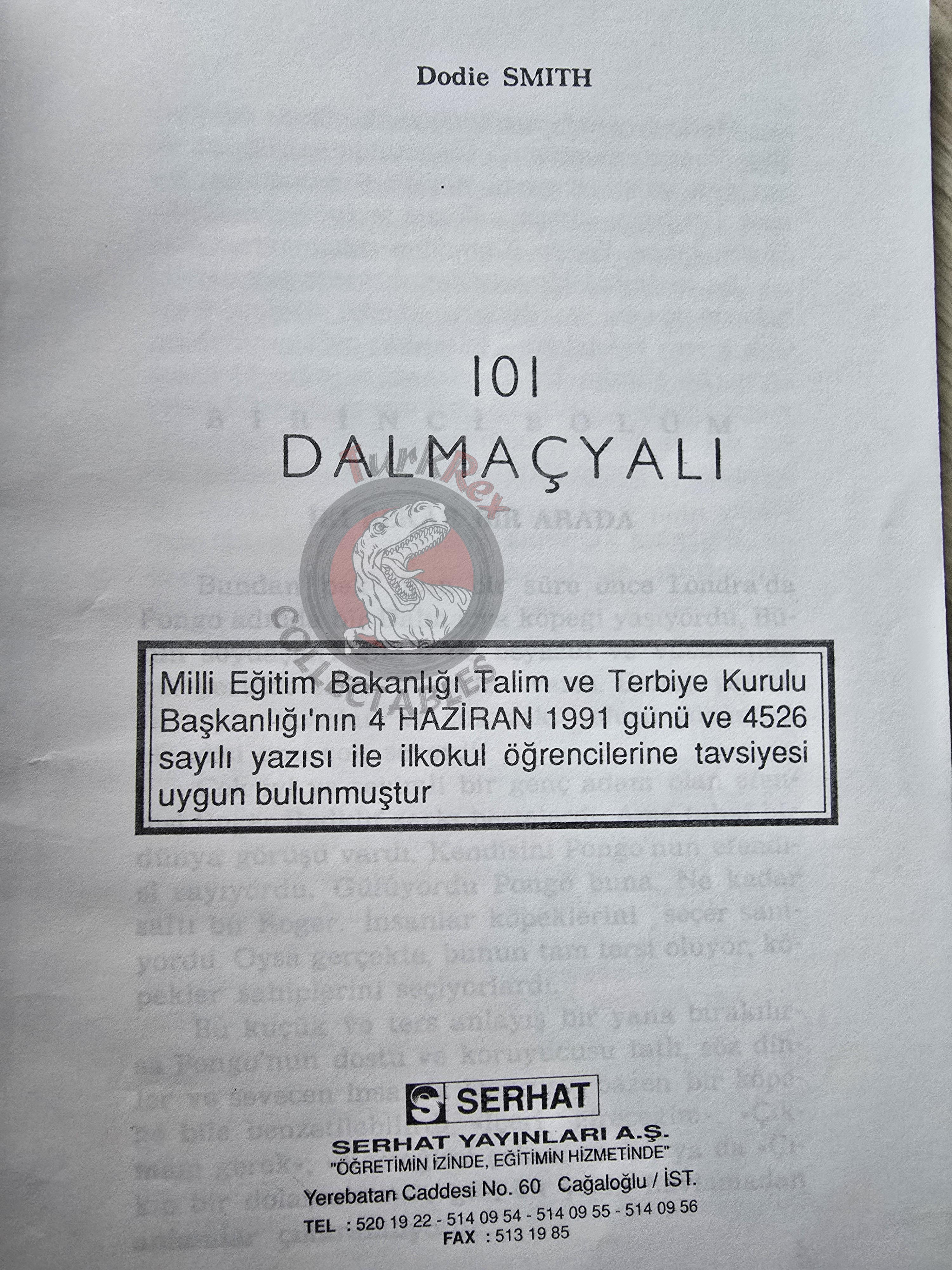 Dodie Smith – The Hundred and One Dalmatians 1991 Turkish Book Turkey 101