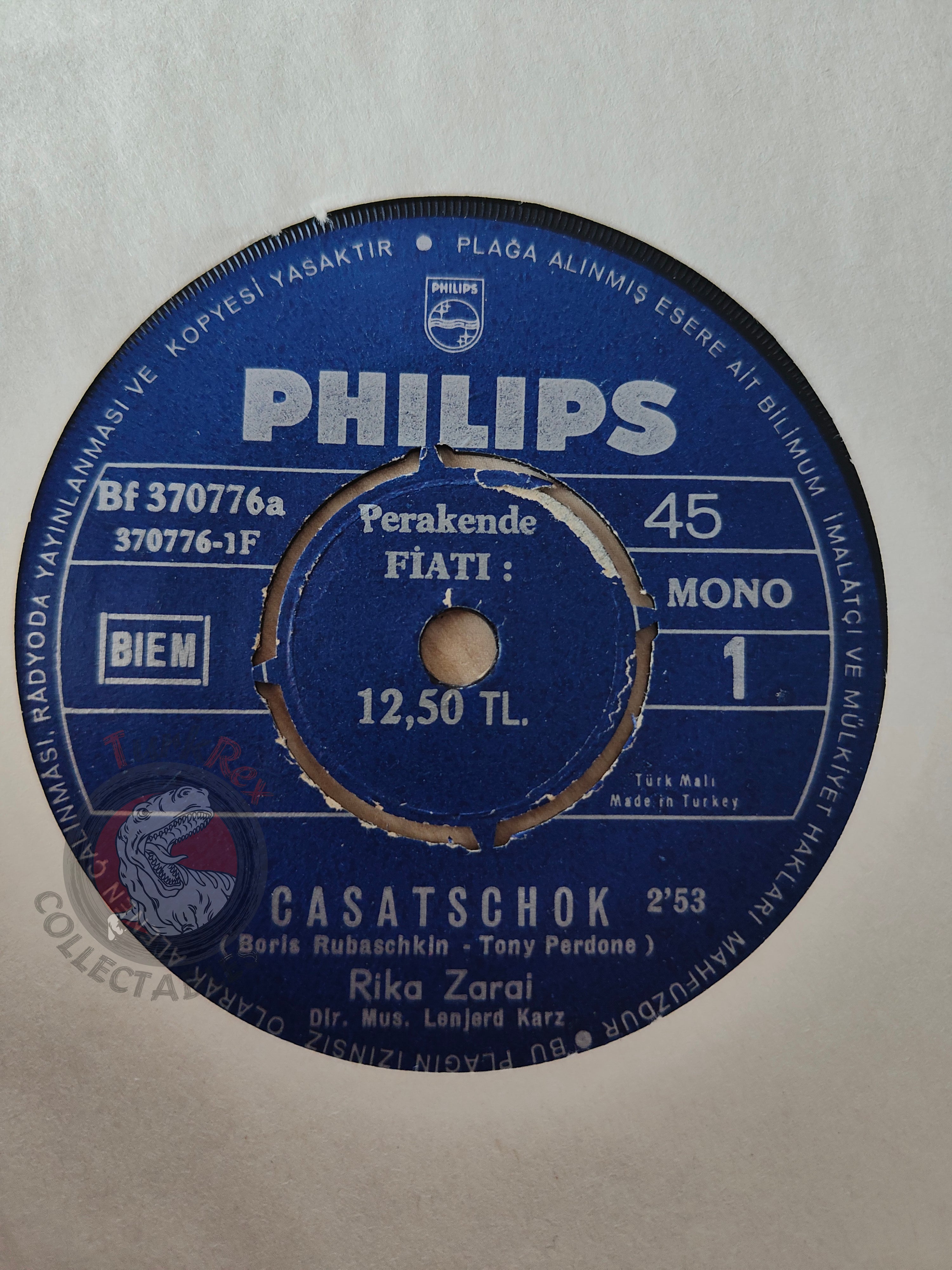 Rika Zarai – Casatschok 7" Turkish Pressing Vinyl Turkey Edition