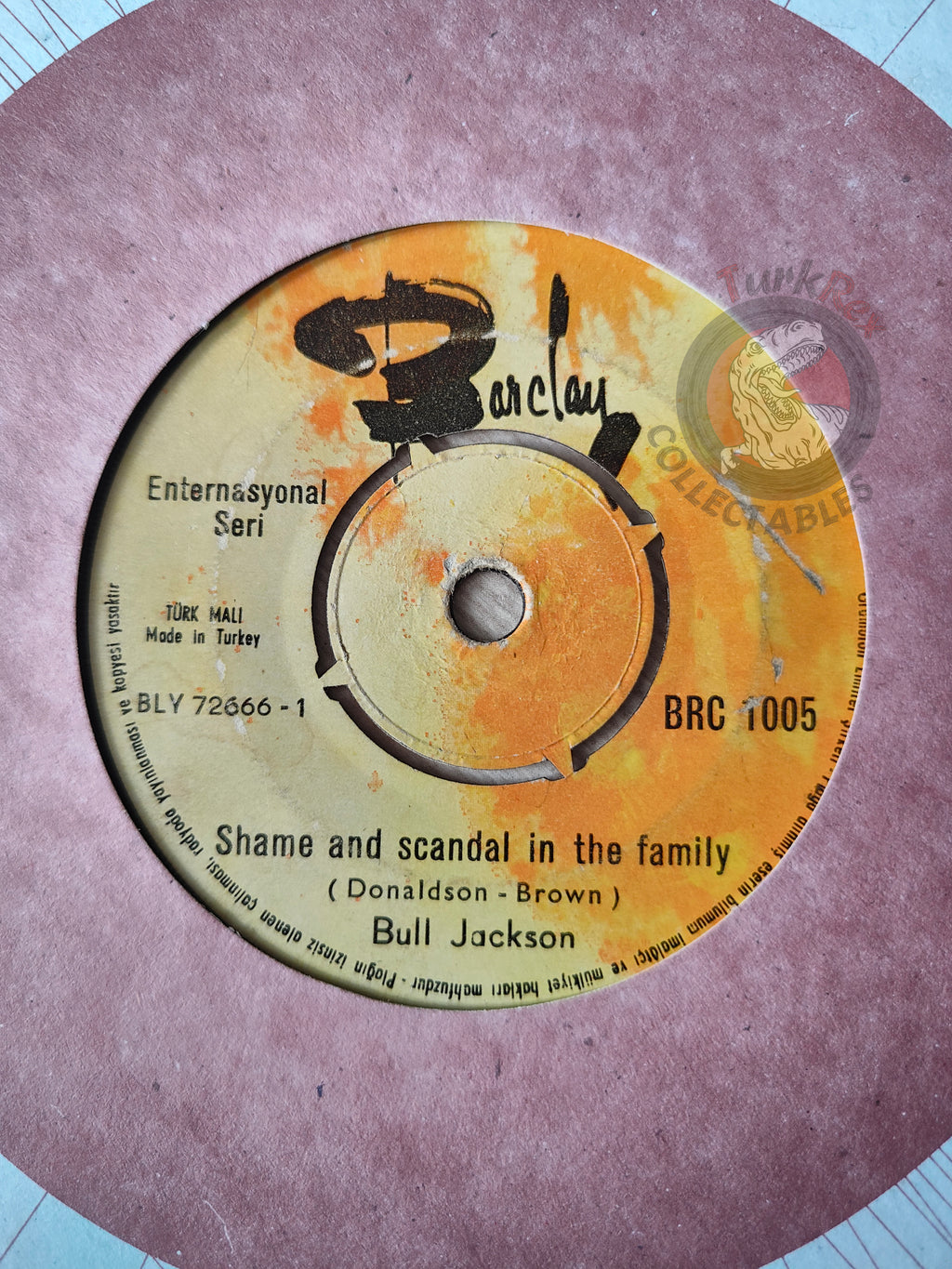 Bull Jackson And His Jamaïska – Shame And Scandal In The Family 7"  Turkish Pressing Vinyl Turkey Edition