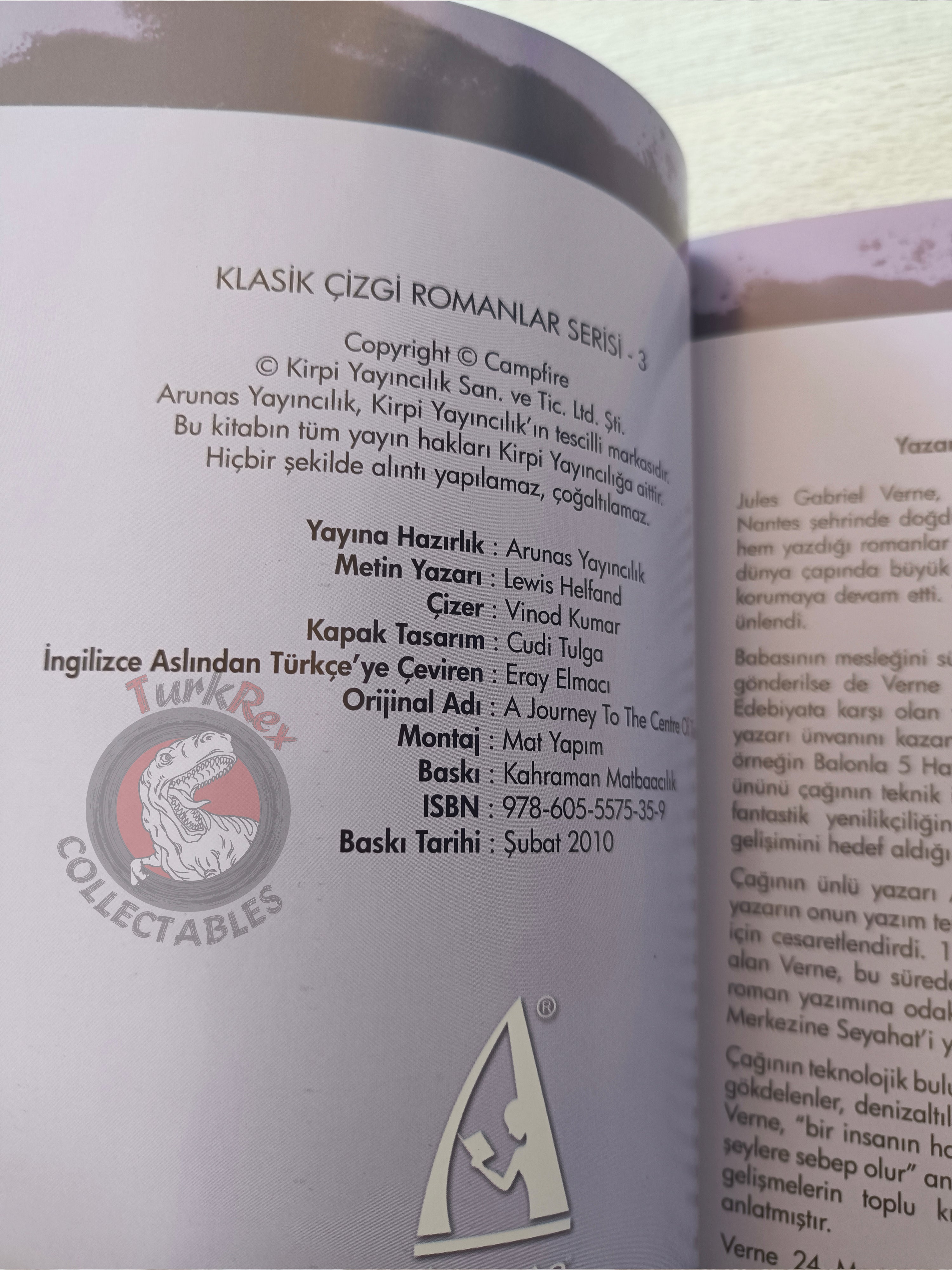 A Journey to the Centre of the World – Jules Verne Turkish Comic Turkey Campfire Classics