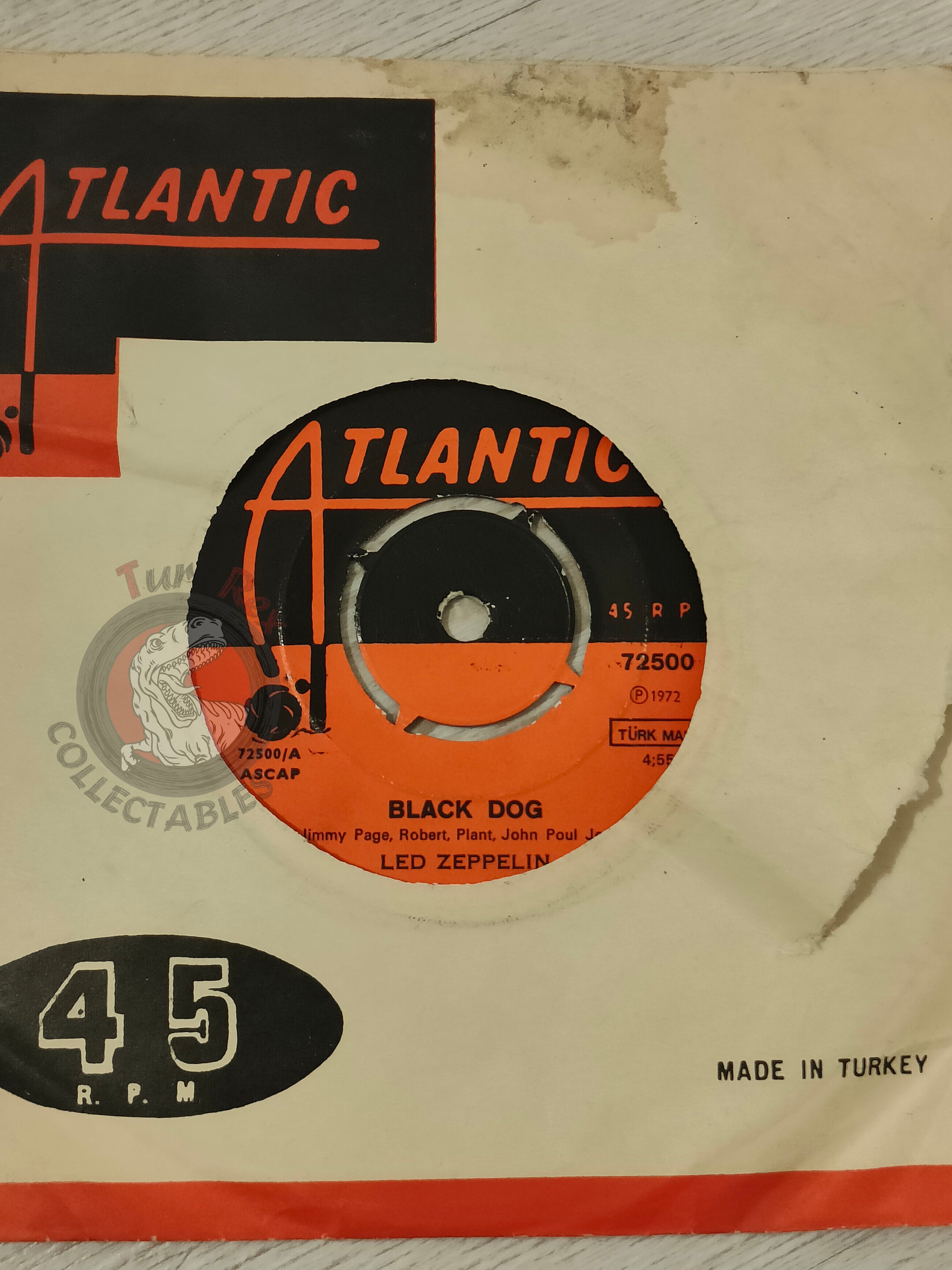 Led Zeppelin – Black Dog 7" Turkish Pressing Vinyl Turkey Edition 1