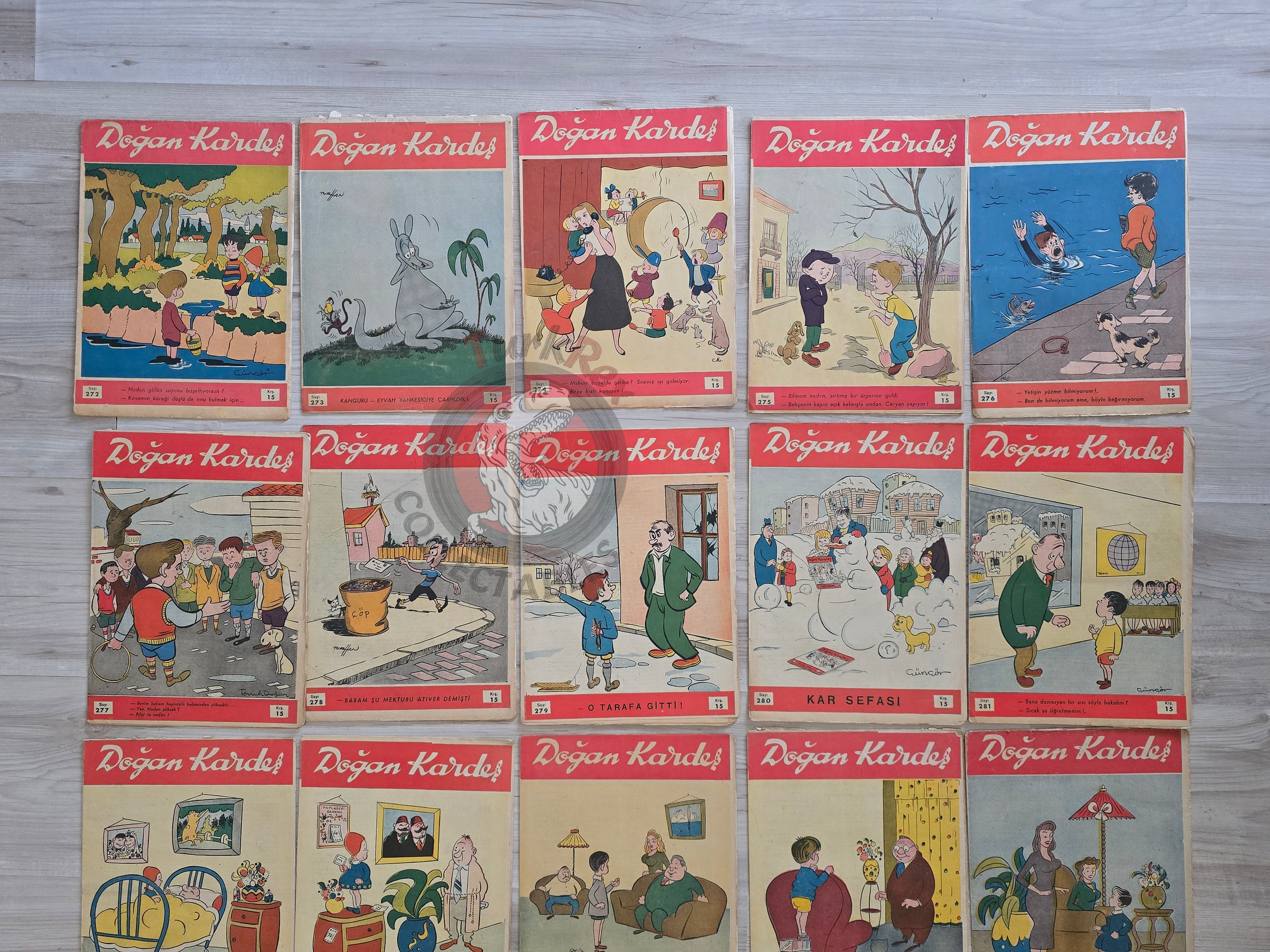 Tintin in Congo 1951 - 1952 Complete 26 Issue Set Turkish Edition Comic Turkey