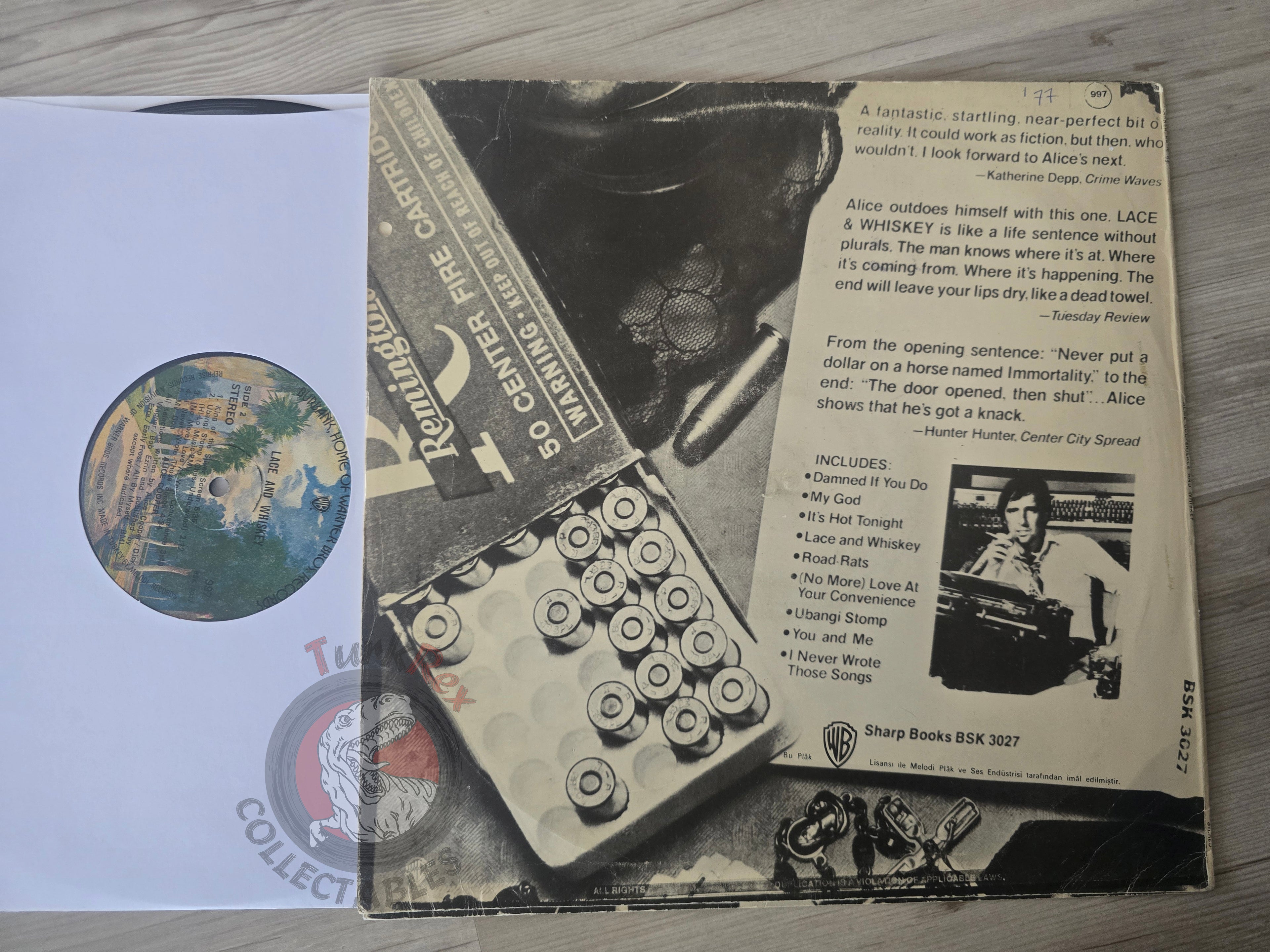 Alice Cooper –  Lace And Whiskey  Turkish Pressing Vinyl Turkey Edition