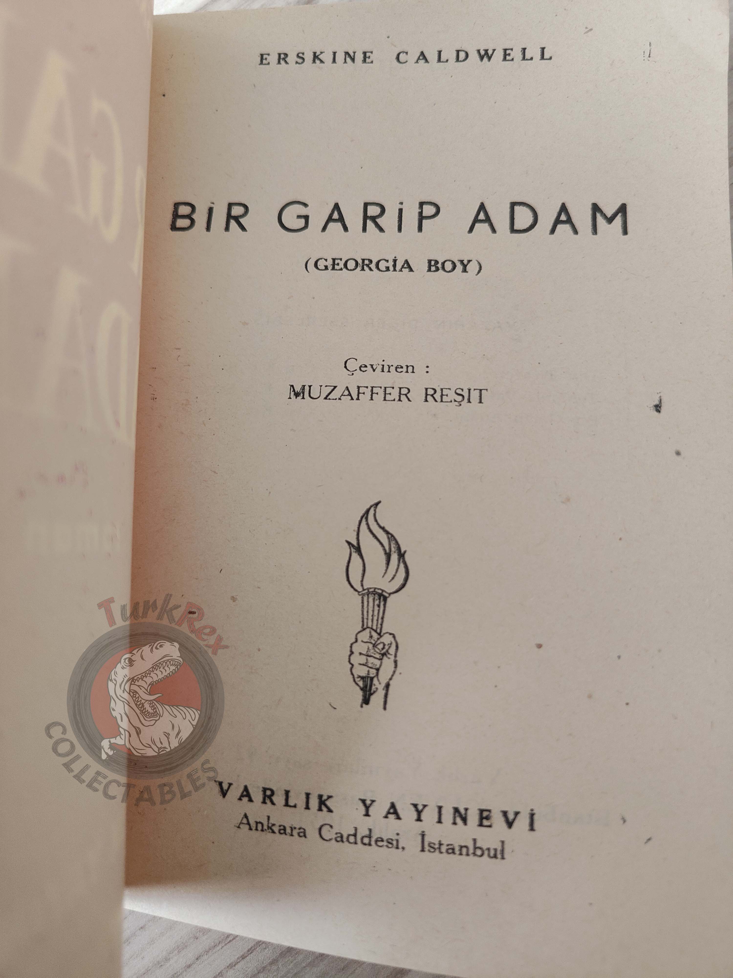 Erskine Caldwell – Georgia Boy 1951 1st Turkish Book Turkey