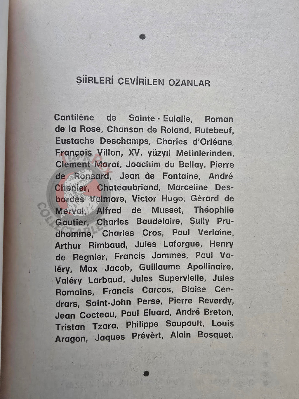 French Poetry 1985 Turkish Book France Cantilène de Sainte-Eulalie François Villon