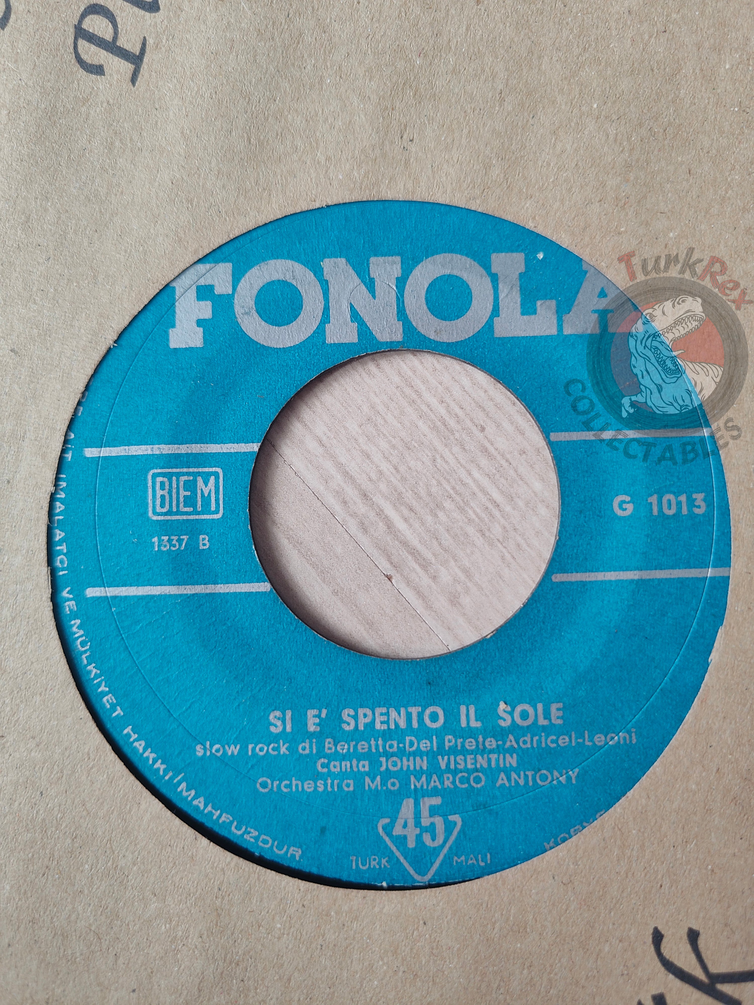John Visentin / Marco Antony  – Caterina 7" Turkish Pressing Vinyl Turkey Edition