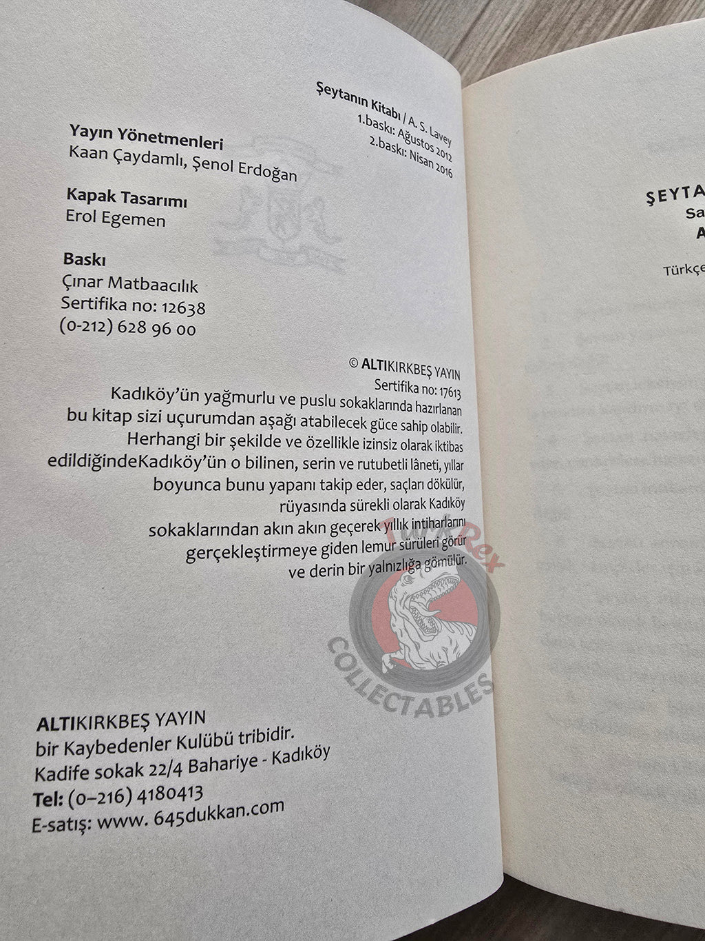 Anton LaVey – The Satanic Bible 2016 Turkish Book Turkey