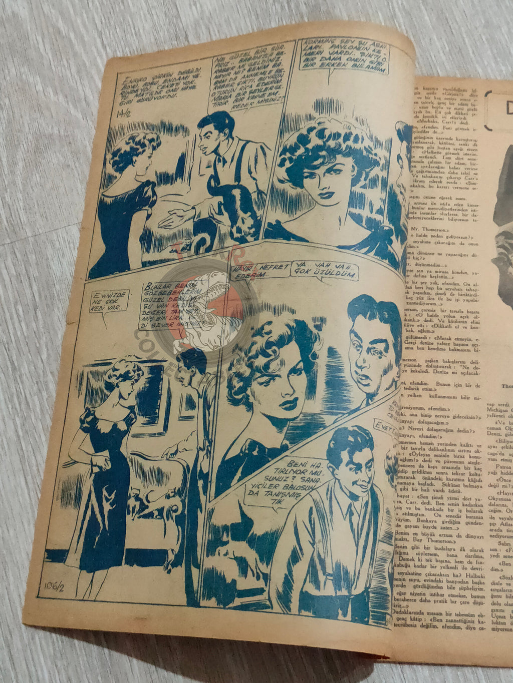 Binbir Roman #106 1950 Victor Hugo 93 - Mandrake Turkish Comic Mag Turkey