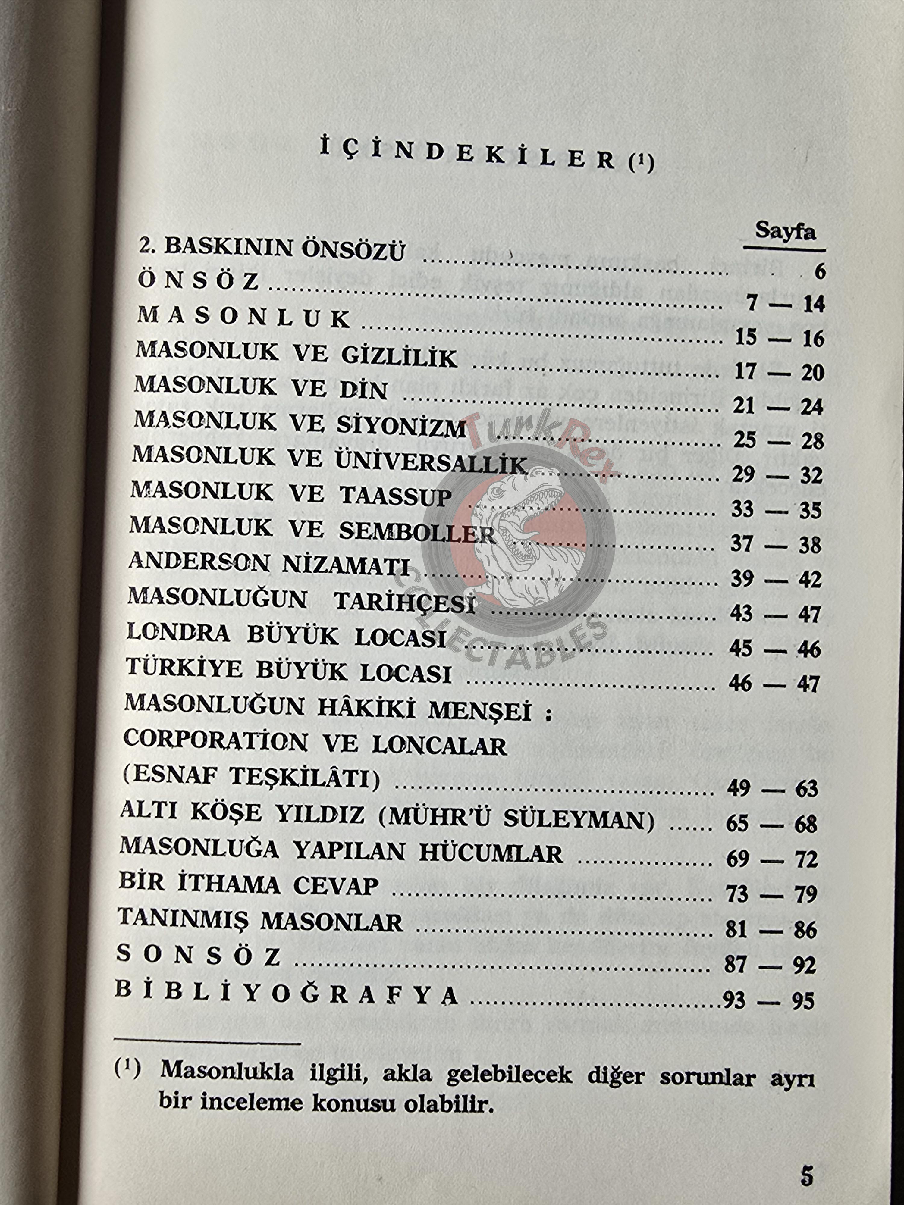 Turkish Freemasonry What Freemasonry Is and Is Not 1976 Book Masonic Masons of Turkey
