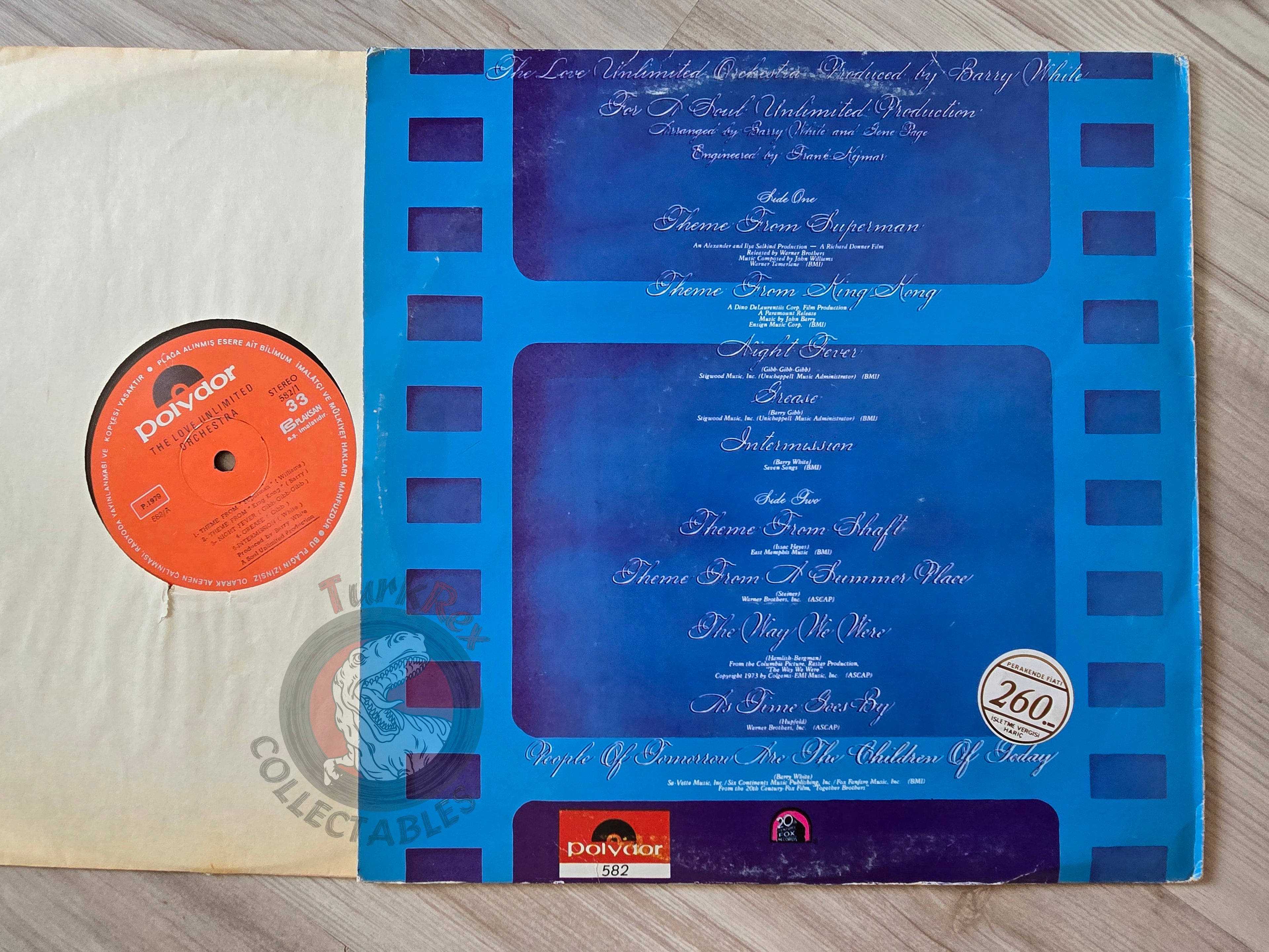 Love Unlimited Orchestra – Super Movie Themes  Turkish Pressing Vinyl Turkey Edition