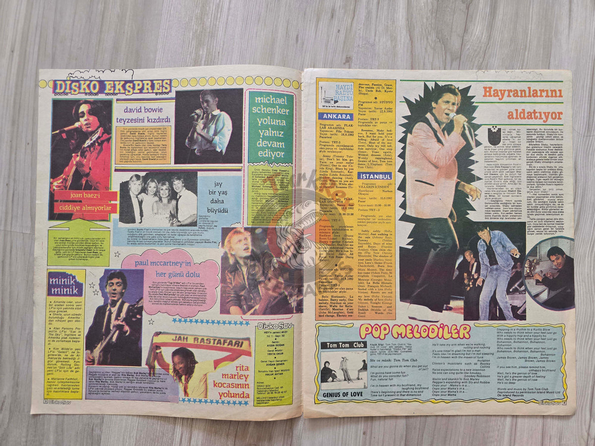 Hey Disko Şov 1982 Smokie Turkish Mag Turkey Kid Creole Shakin’ Stevens David Bowie Elvis Presley