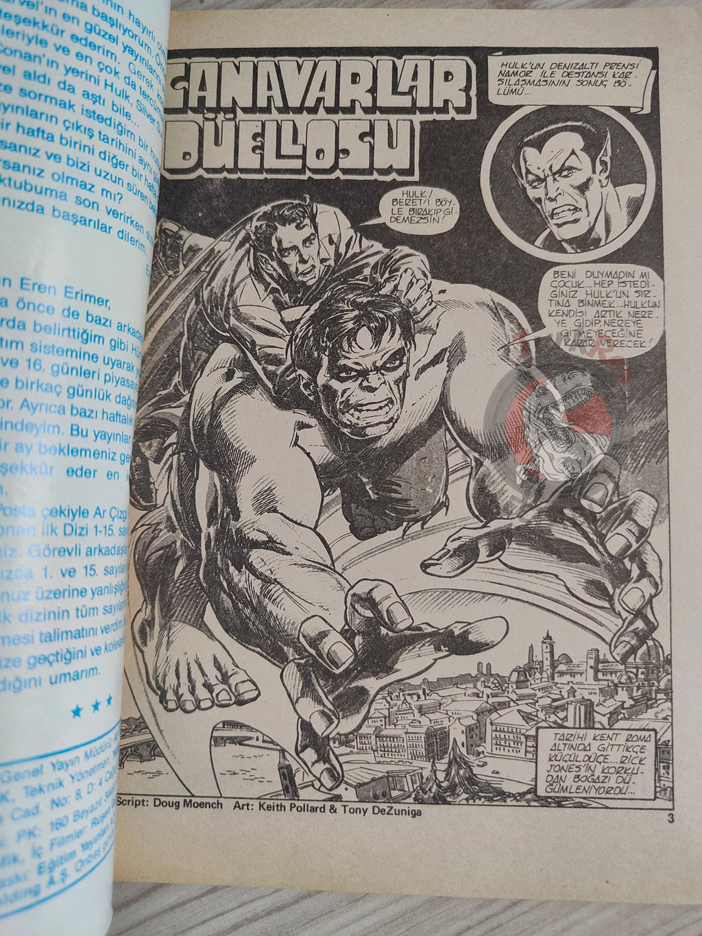 Hulk #17 1988 Turkish Comic Turkey cover Rampaging #6 #145 She-Hulk
