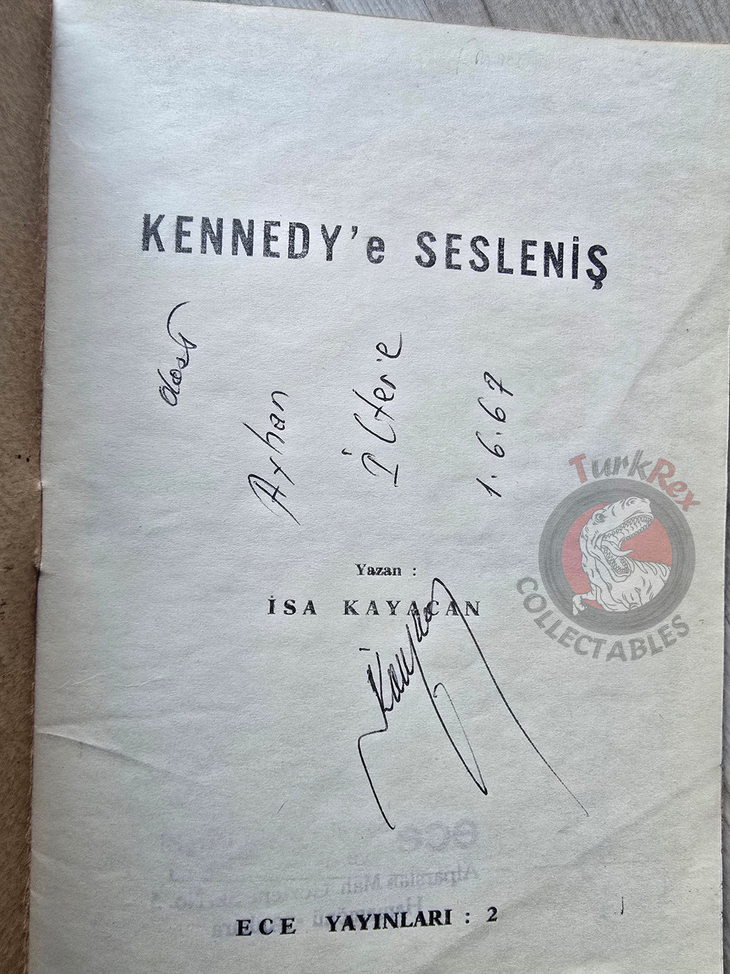 A Call to John F. Kennedy 1963 1st Turkish Book Turkey Signed