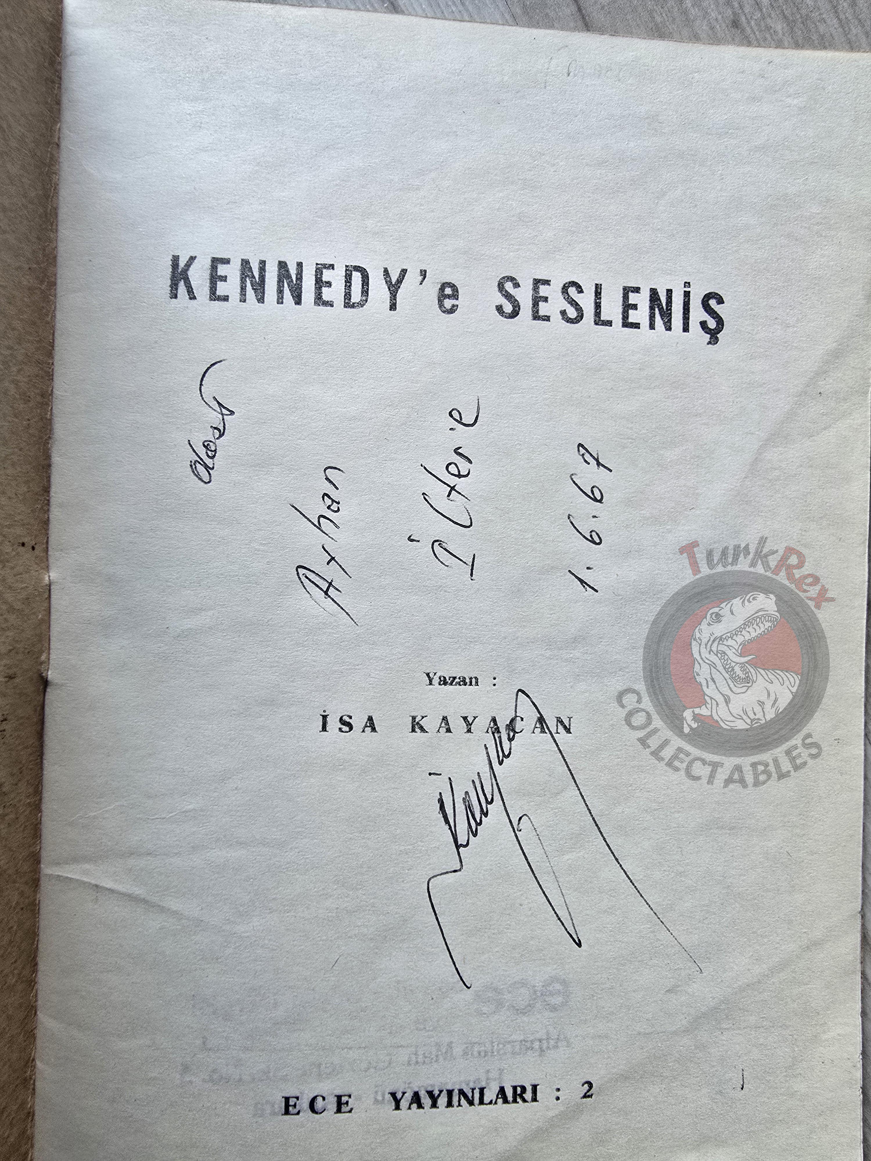 A Call to John F. Kennedy 1963 1st Turkish Book Turkey Signed