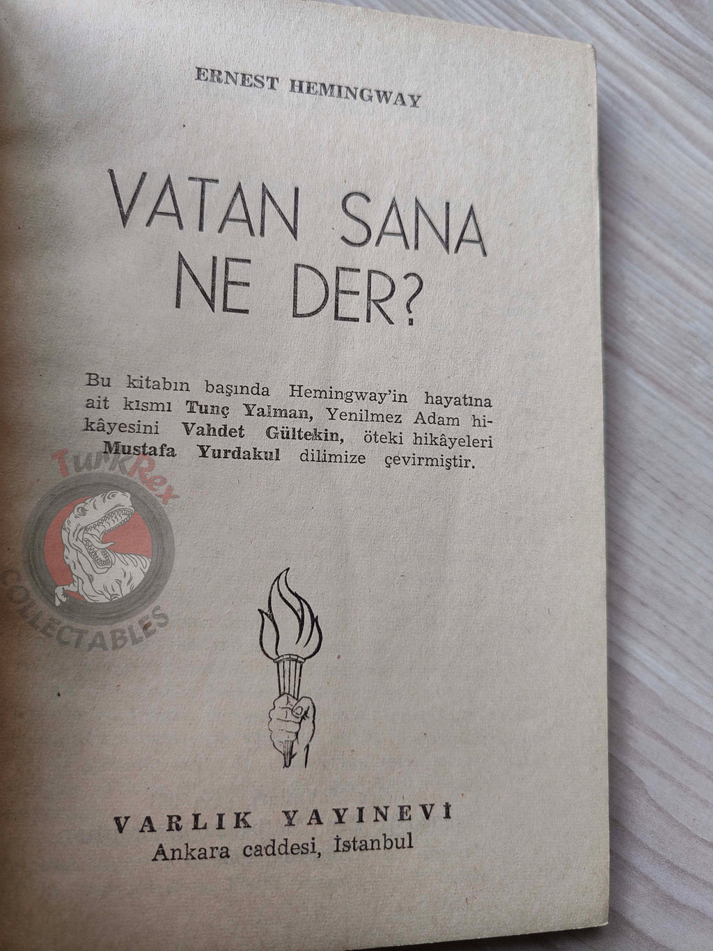 Ernest Hemingway – Men Without Women 1954 1st Turkish Book Turkey