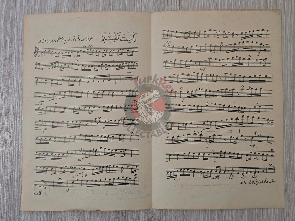 Mihran Efendi – Rast Taksim Ottoman Turkish 1910s Musical Notes Sheet Empire Armenian Pianist