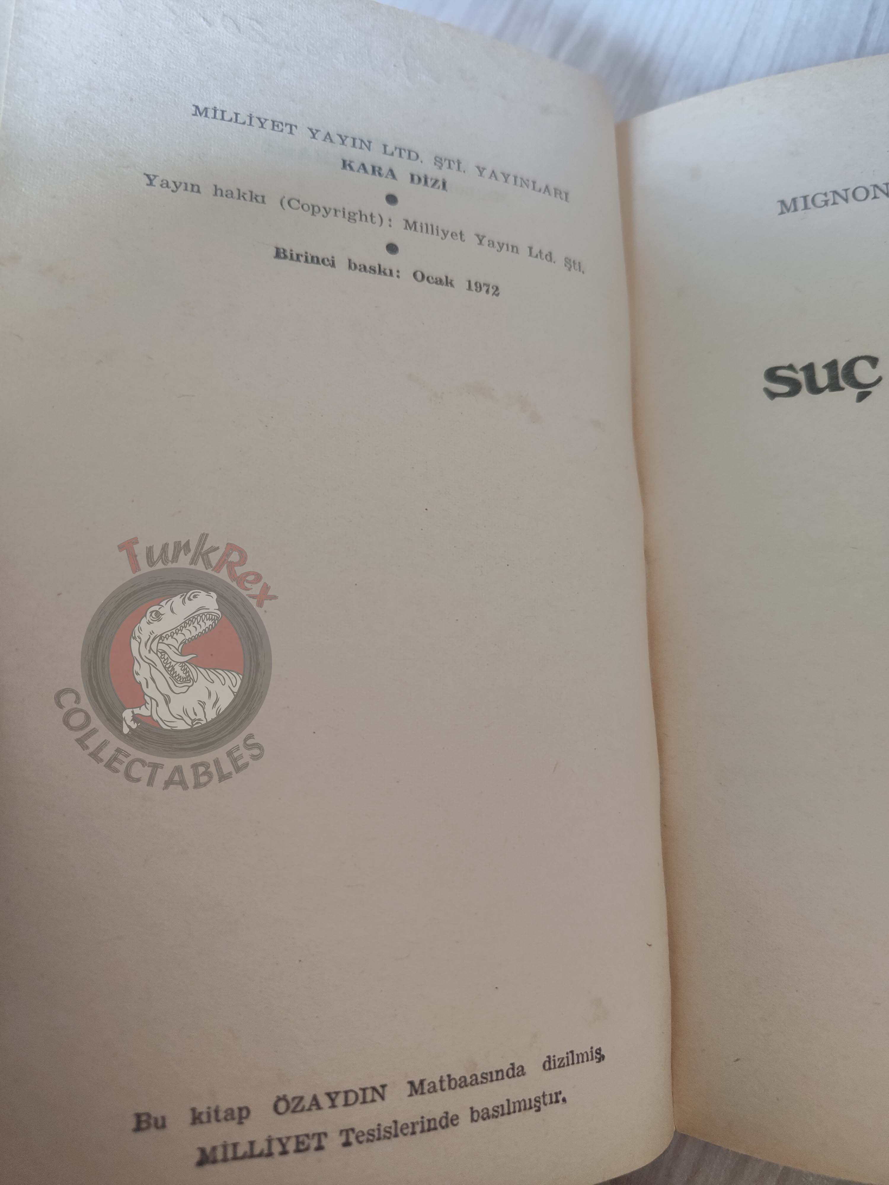 Mignon G. Eberhart – The White Dress 1972 1st Turkish Book Turkey
