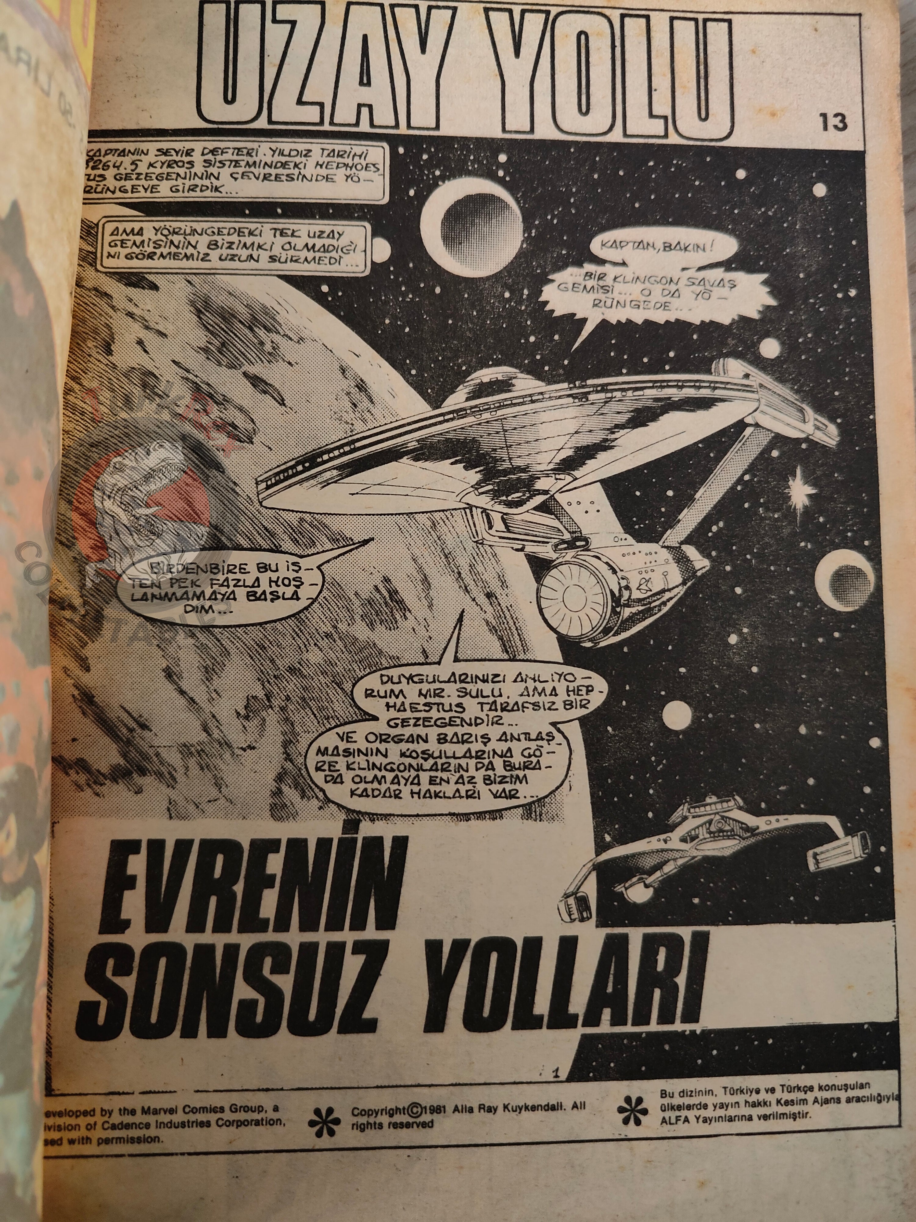 Star Trek Vol #5 1981 Turkish Comic Turkey Marvel #13 #14 #15