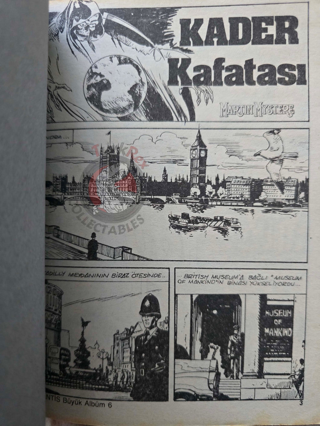 Martin Mystère #6 Il Teschio del Destino 80s Turkish Comic Turkey #11 #13