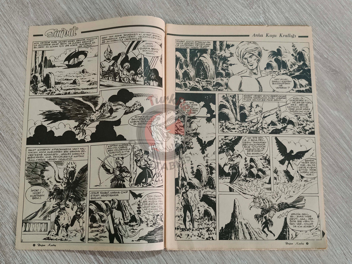 Doğan Kardeş 1971 Magazine #29 Turkish Comic Turkey Sinbad the Sailor Alice In Wonderland