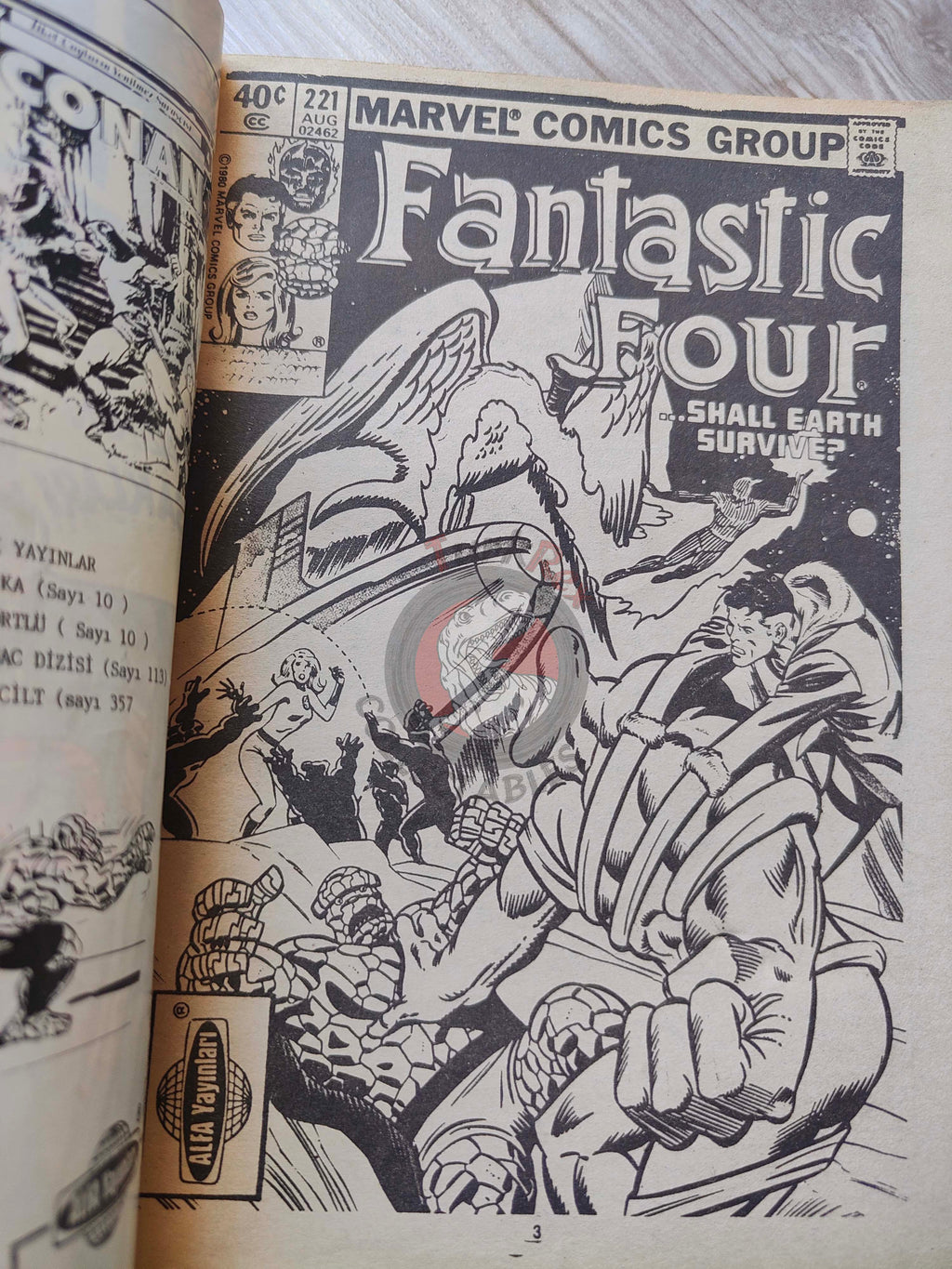 Fantastic Four #10 1988 Turkish Comic Turkey #221 #222 #223 #224