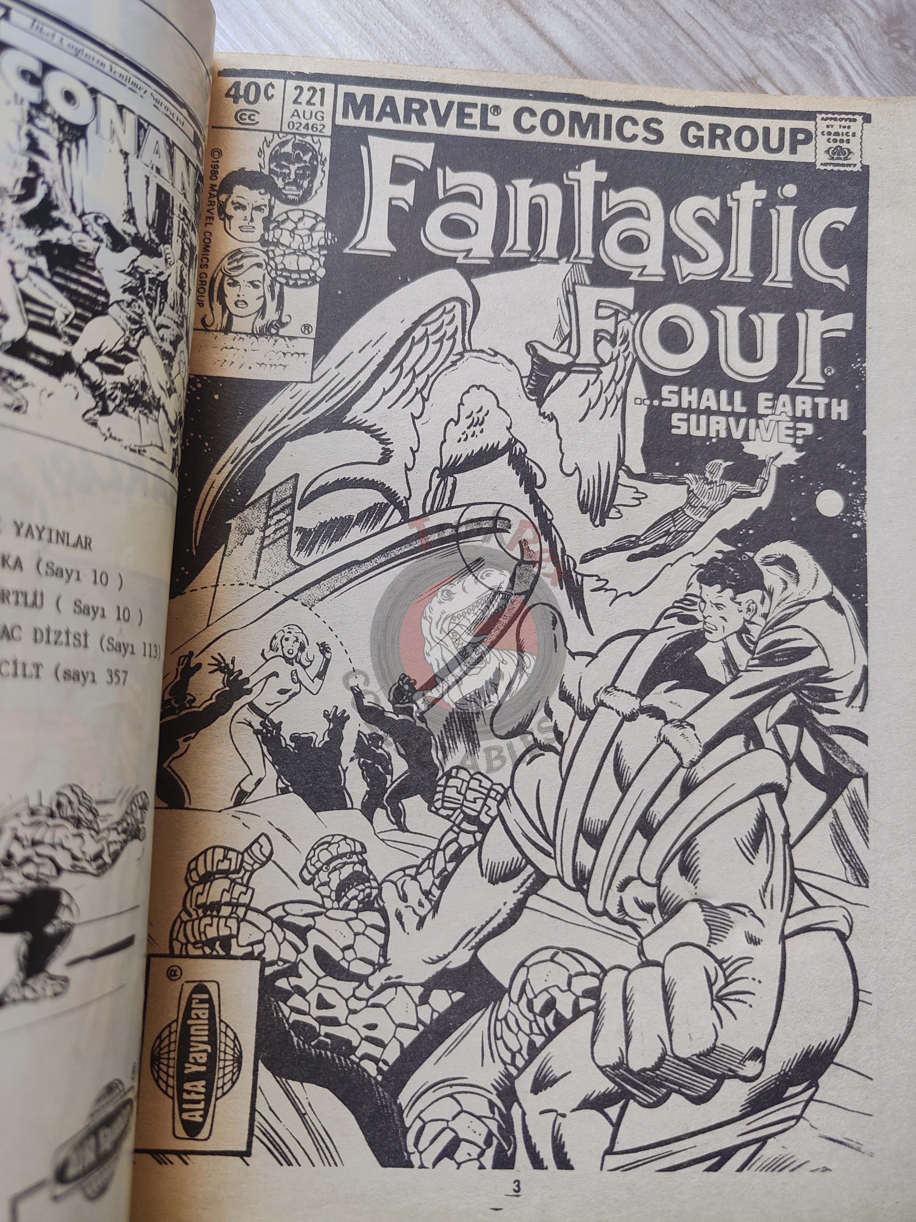 Fantastic Four #10 1988 Turkish Comic Turkey #221 #222 #223 #224