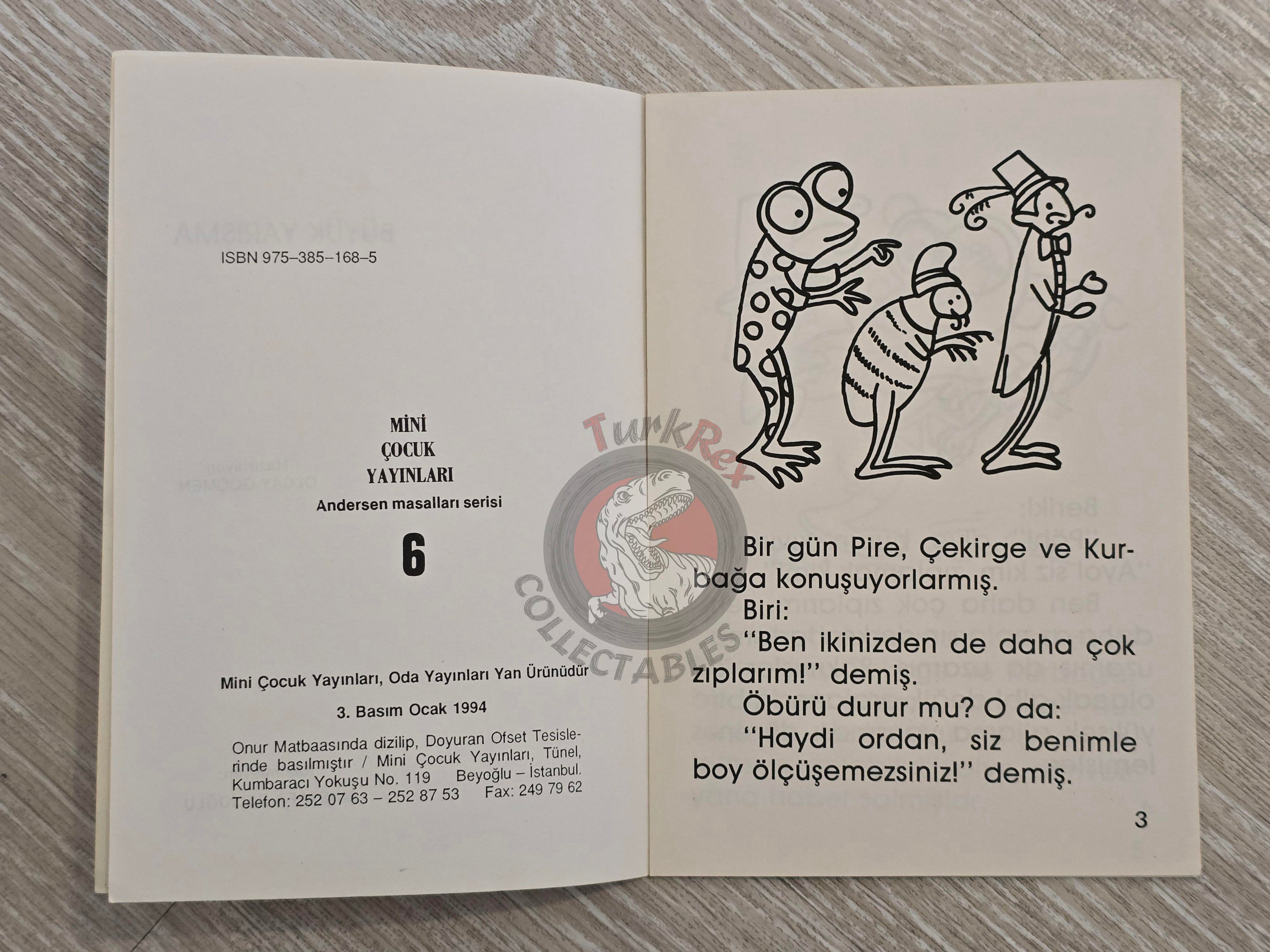 Hans Christian Andersen – The Leap-Frog 1994 Turkish Book Turkey Illustrated