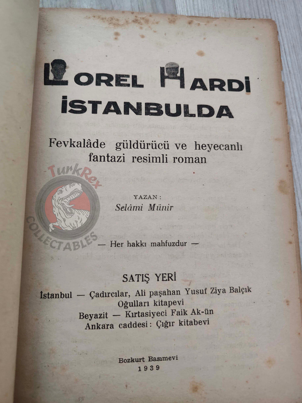 Laurel & Hardy in Istanbul 1939 1st Turkish Book Turkey