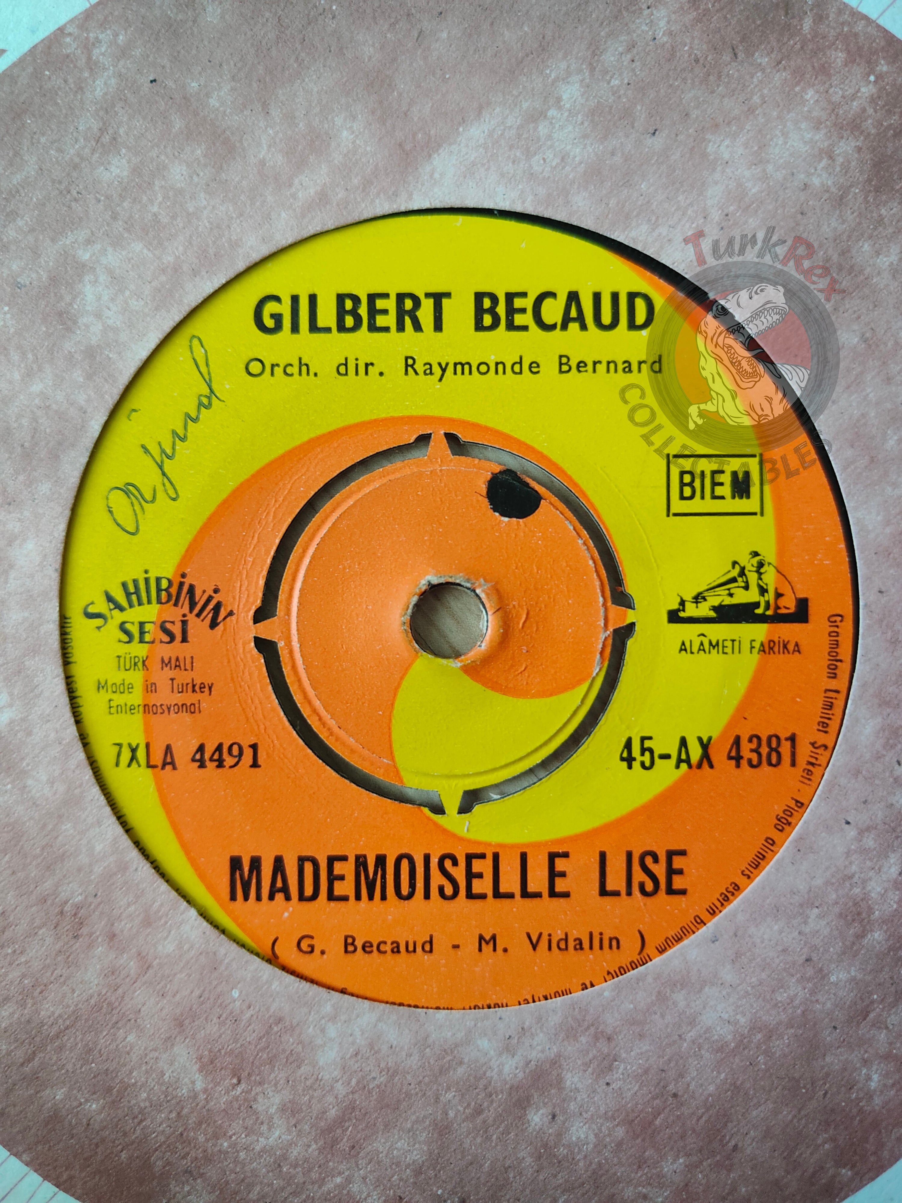 Gilbert Becaud – Monsieur Le President Directeur 7" Turkish Pressing Vinyl Turkey Edition