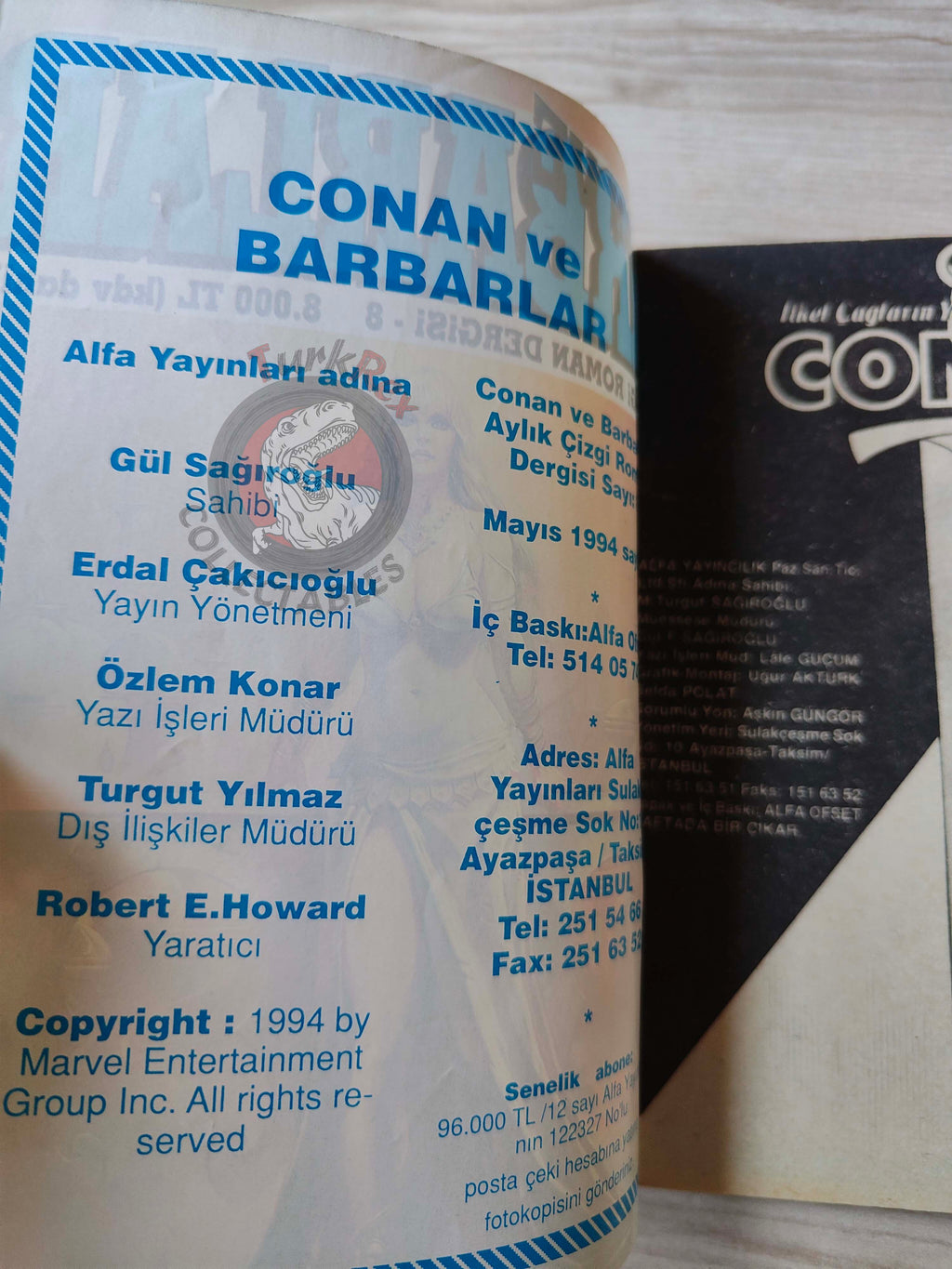 Conan ve Barbarlar #8 1994 Red Sonja Turkish Comic Turkey