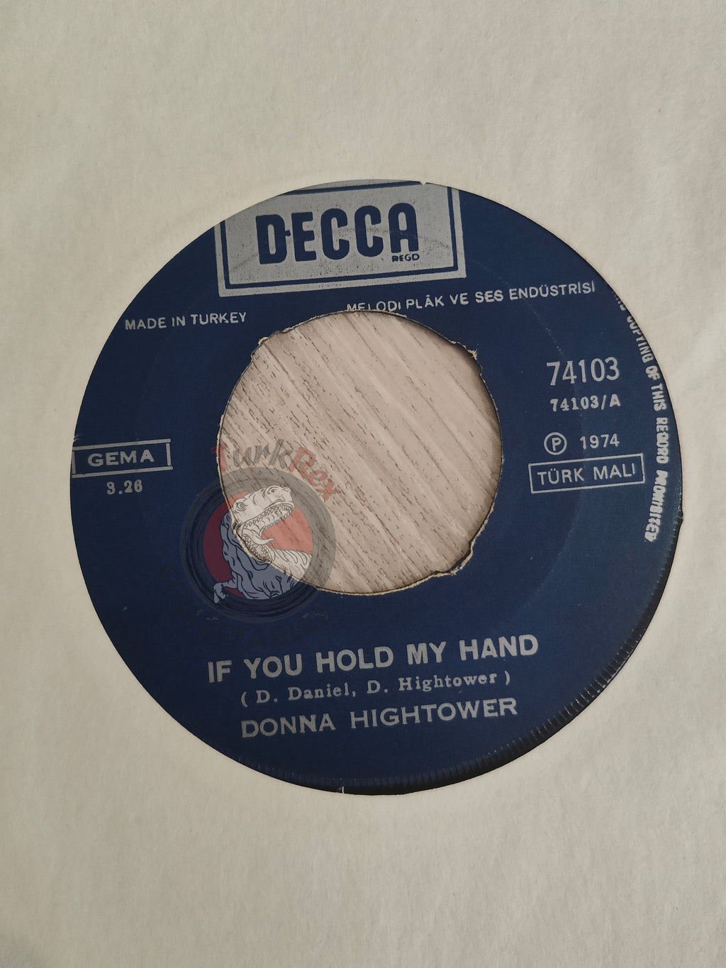 Donna Hightower – If You Hold My Hand 7" Turkish Pressing Vinyl Turkey Edition