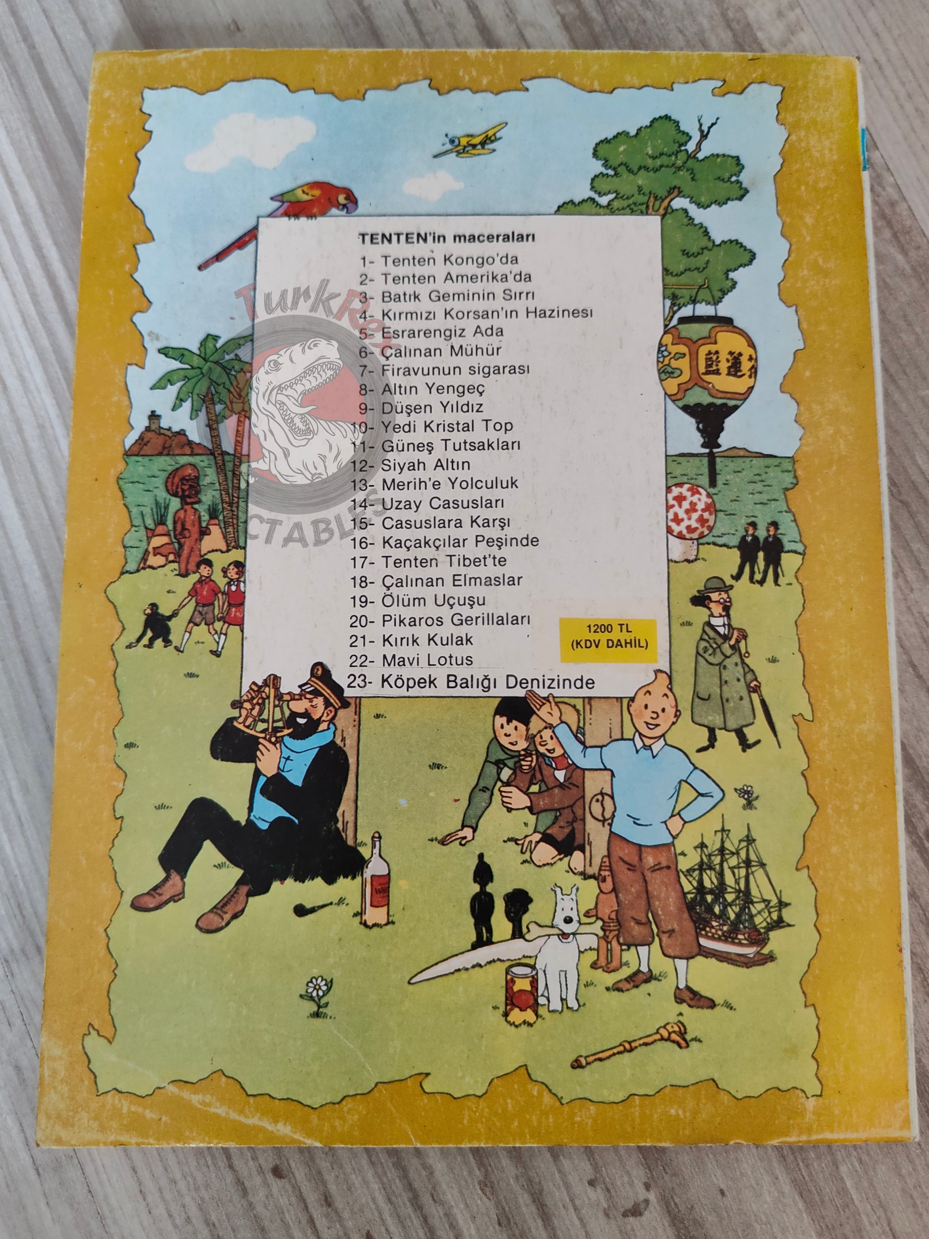 Tintin – Cigars of the Pharaoh mid 1980s Turkish Edition Comic Turkey 1