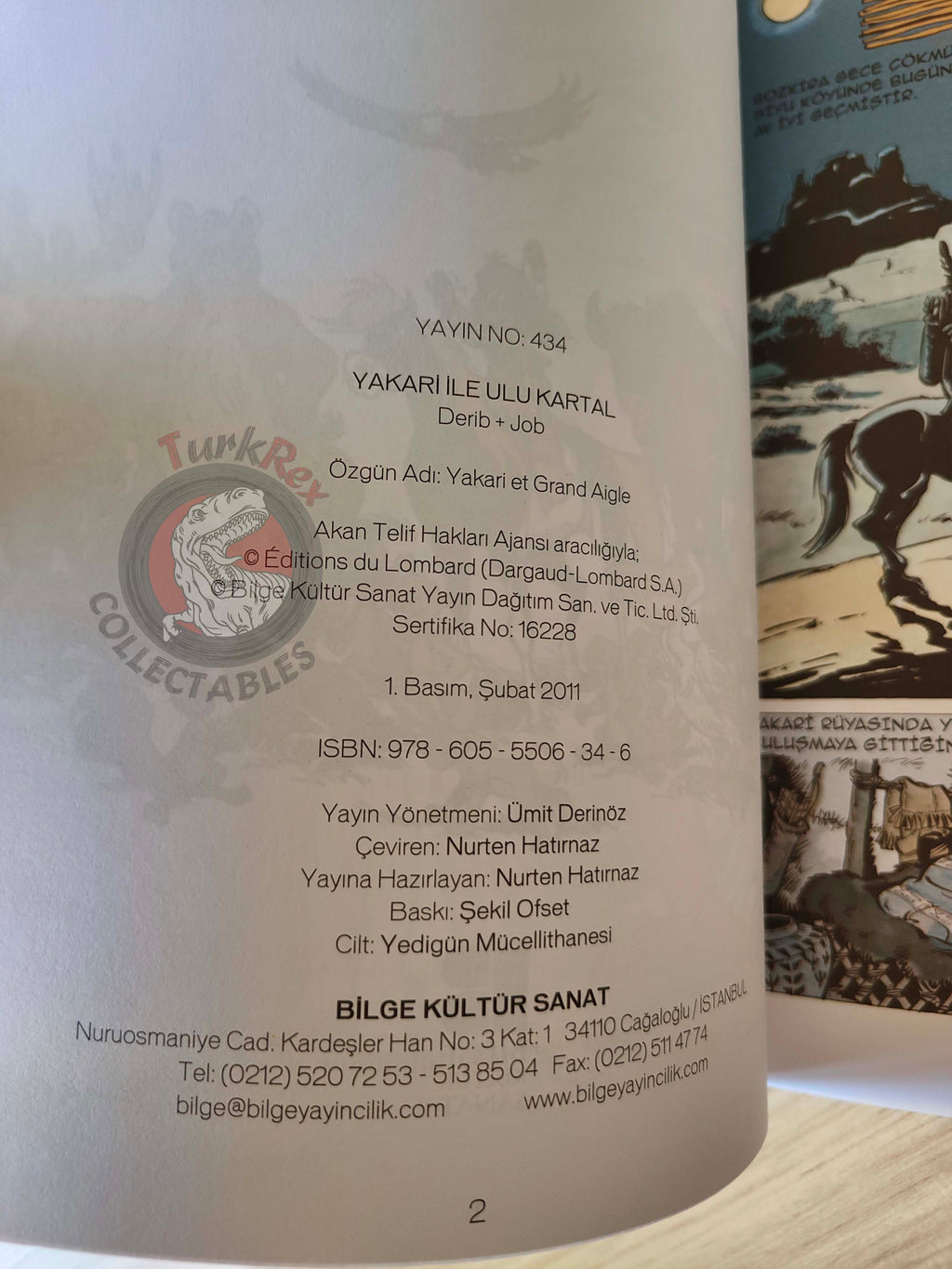 Yakari #1 Et Grand Aigle Turkish Comic Turkey Derib + Job