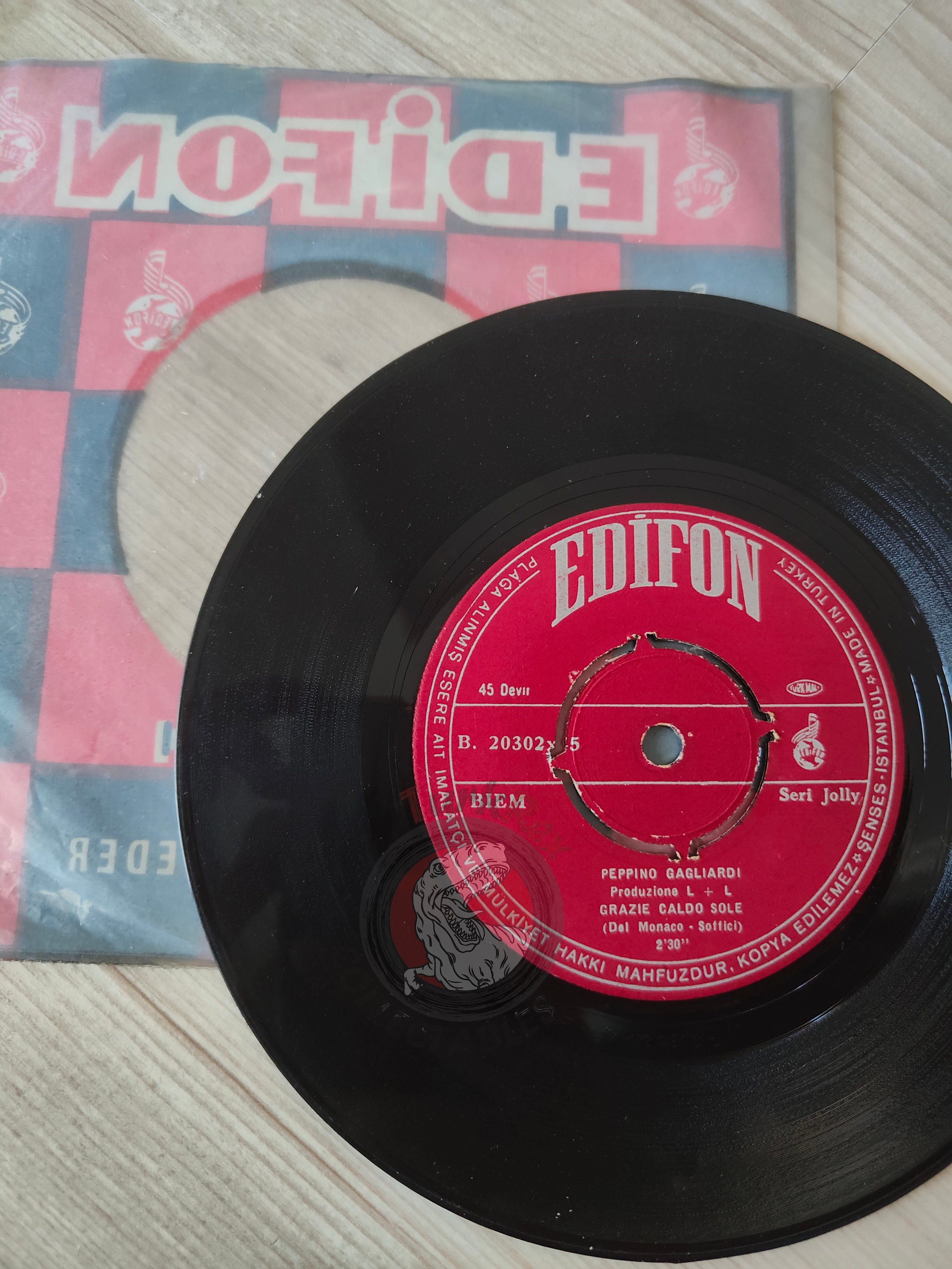 Peppino Gagliardi – Innamorarmi Di Te 7" Turkish Pressing Vinyl Turkey Edition