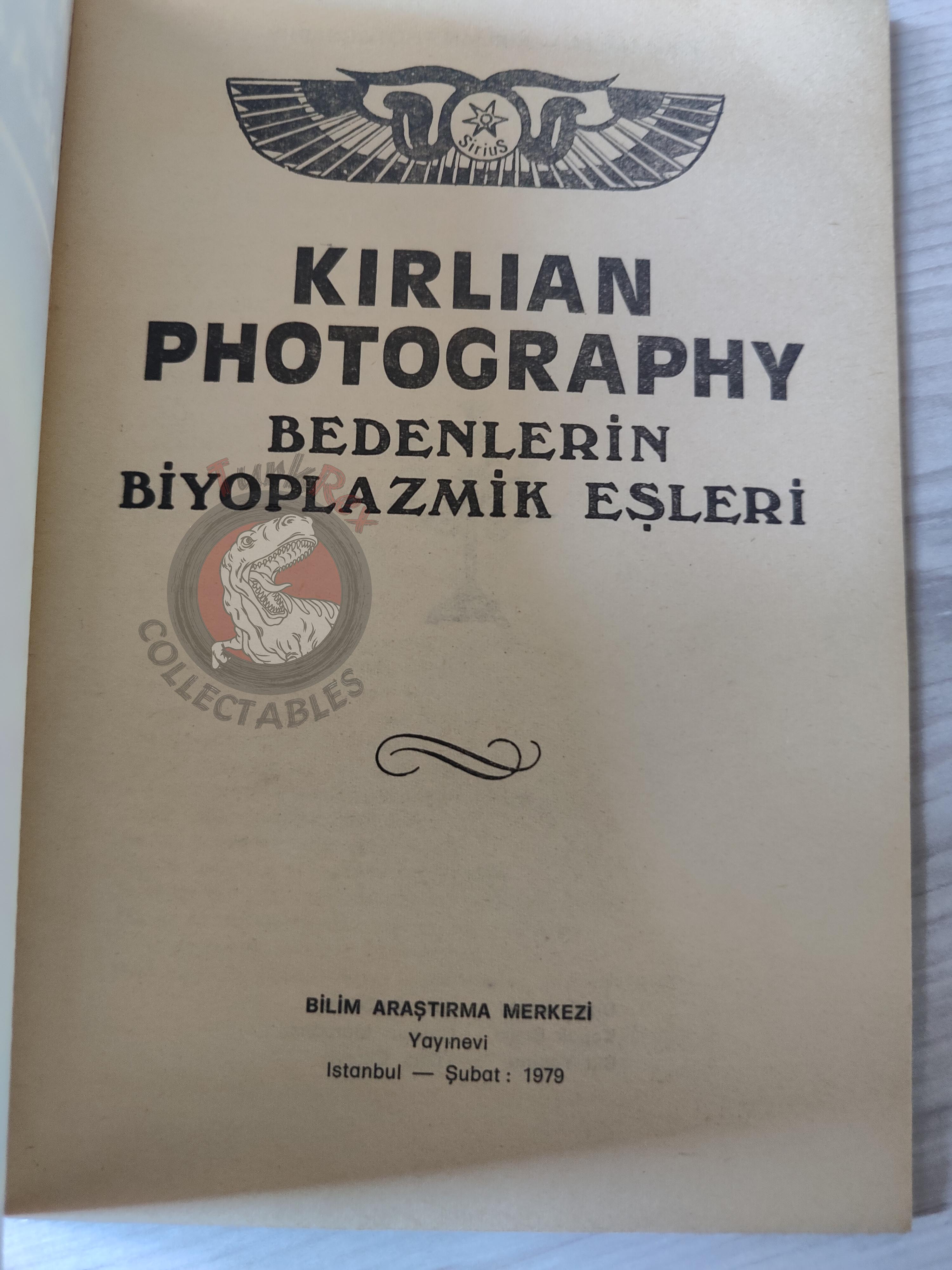 Kirlian Photography 1979 Turkish Book Turkey Parapsychology Bioenergy