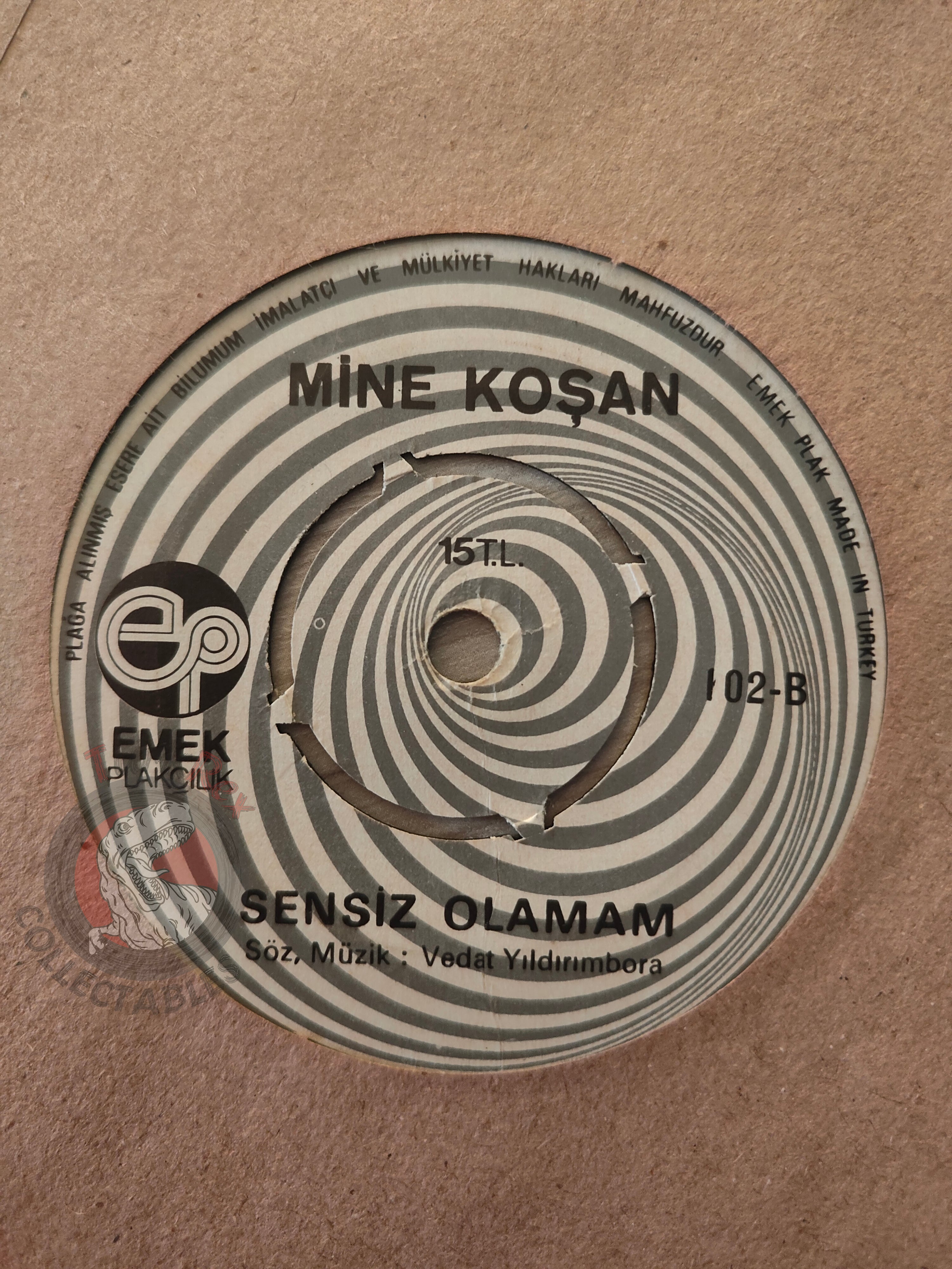 Mine Koşan – Anlatamıyorum 7" Turkish Swirl Pressing Vinyl Turkey Edition