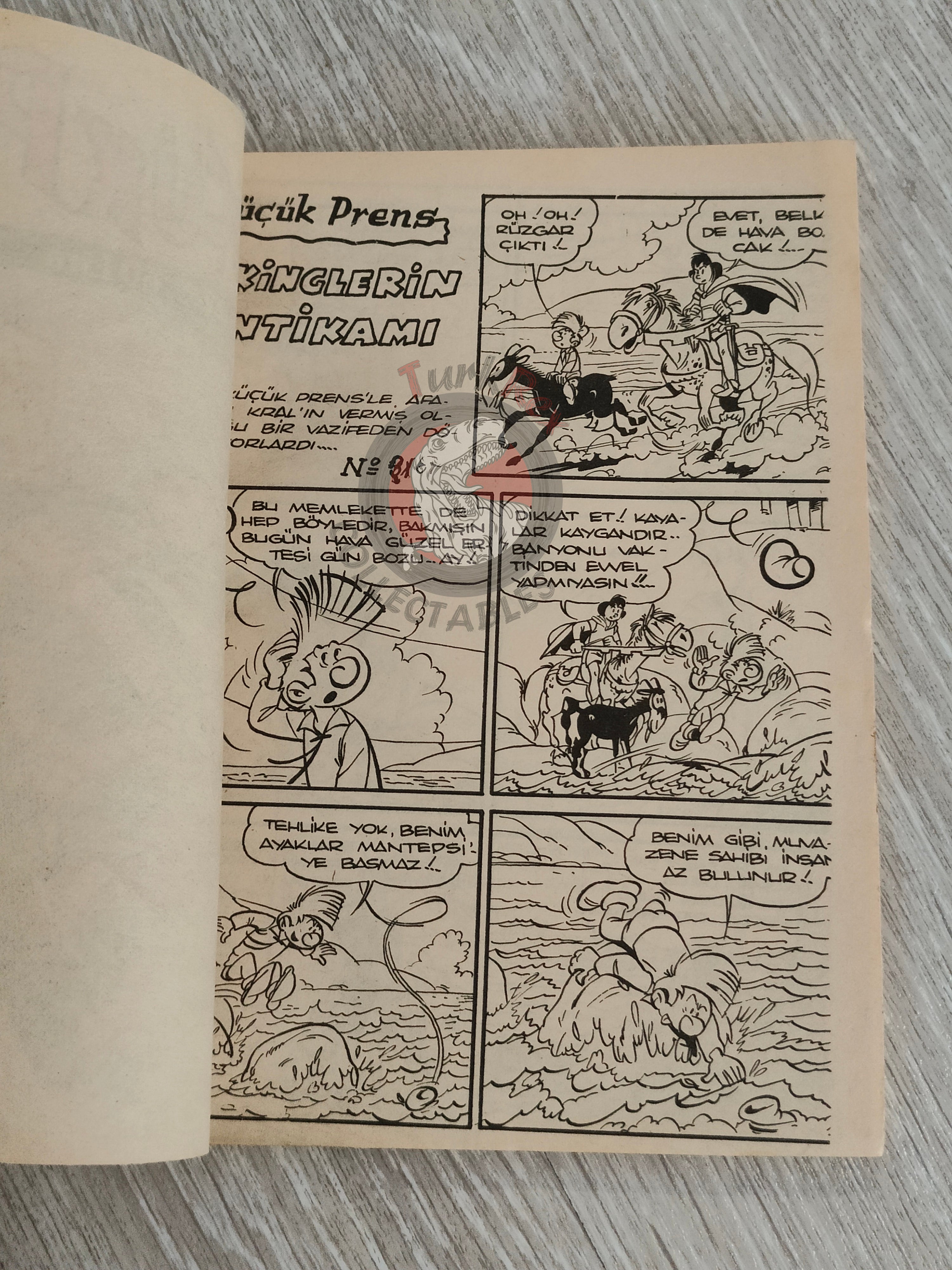 Johan et Pirlouit #23 1982 Turkish Comic Turkey Le Serment des Vikings #5 Pinocchio