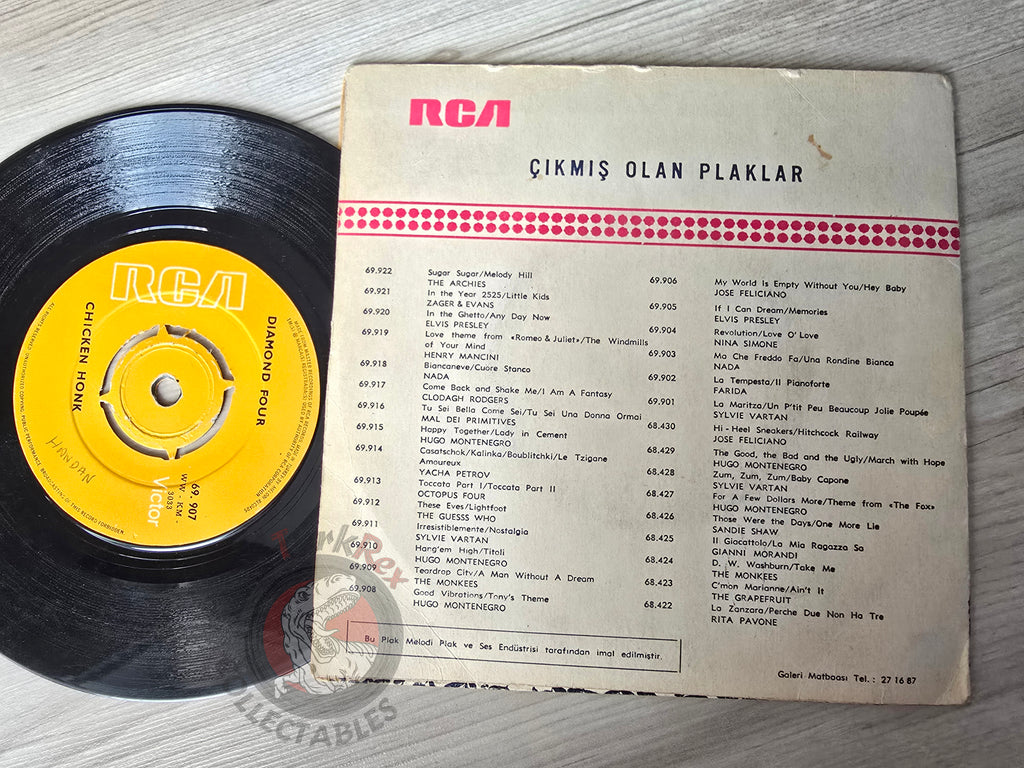 The Diamond Four – Anny Fanny / Chicken Honk 7" Turkish Pressing Vinyl Turkey Edition