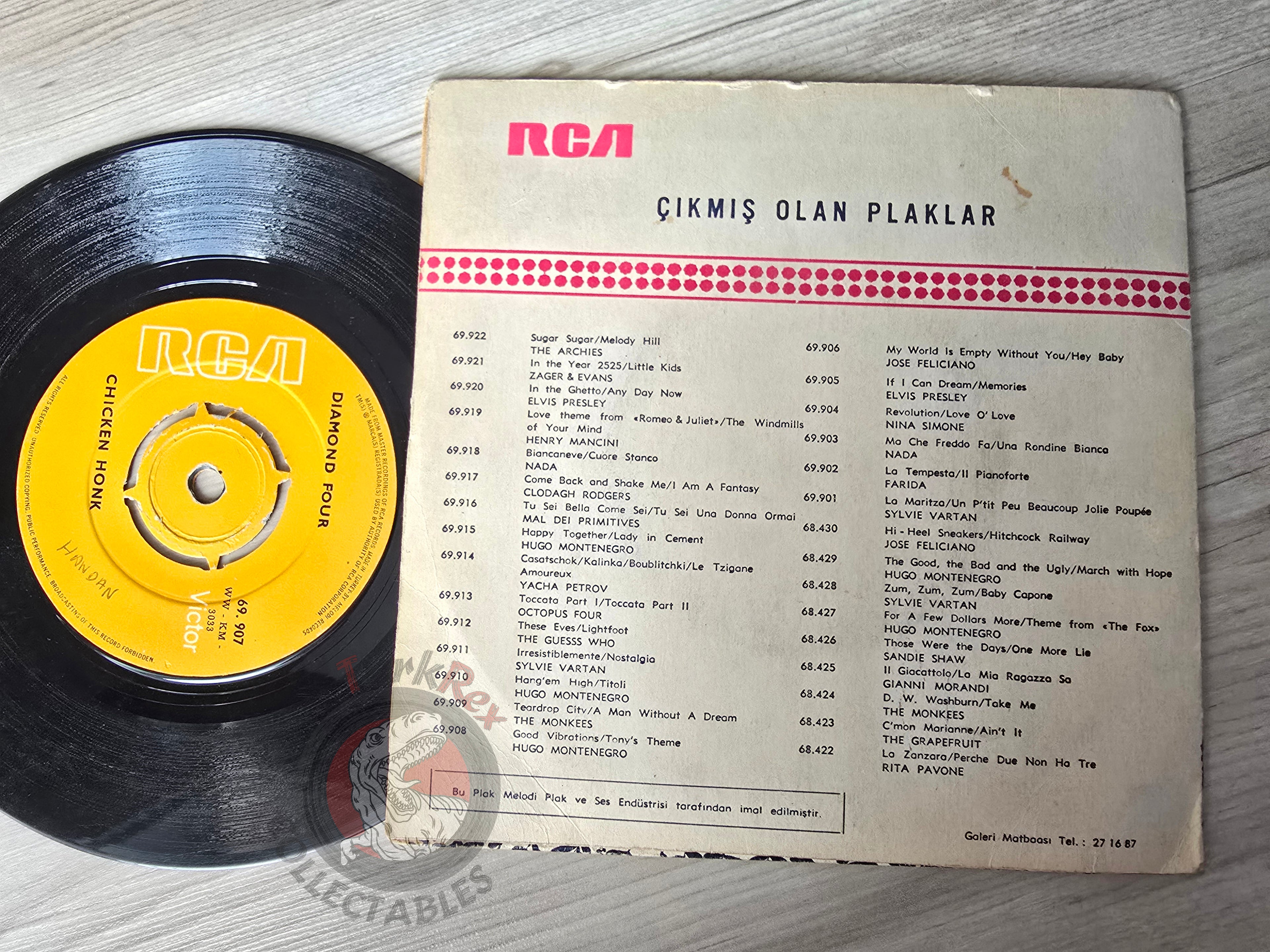 The Diamond Four – Anny Fanny / Chicken Honk 7" Turkish Pressing Vinyl Turkey Edition