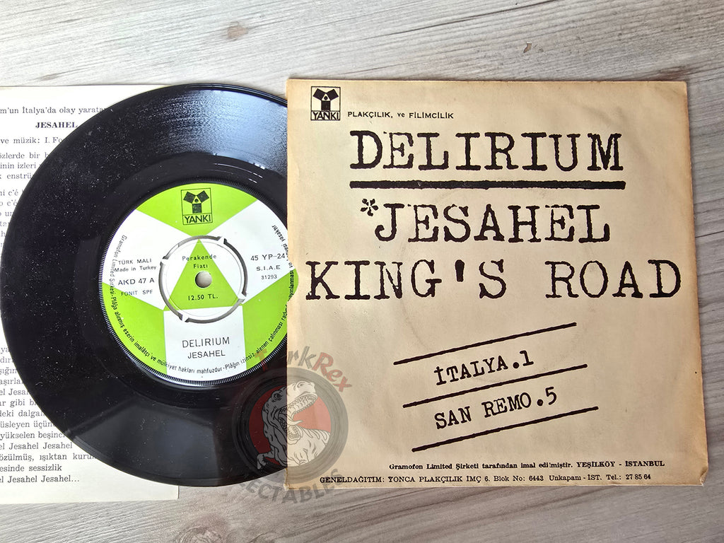 Delirium – Jesahel / King's Road 7" Turkish Pressing Vinyl Turkey Edition Sanremo