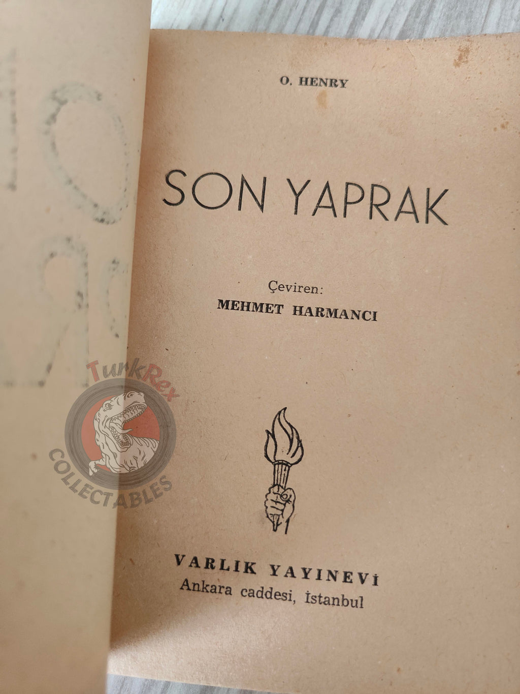 O. Henry (William Sydney Porter) – The Last Leaf  1954 1st Turkish Book Turkey