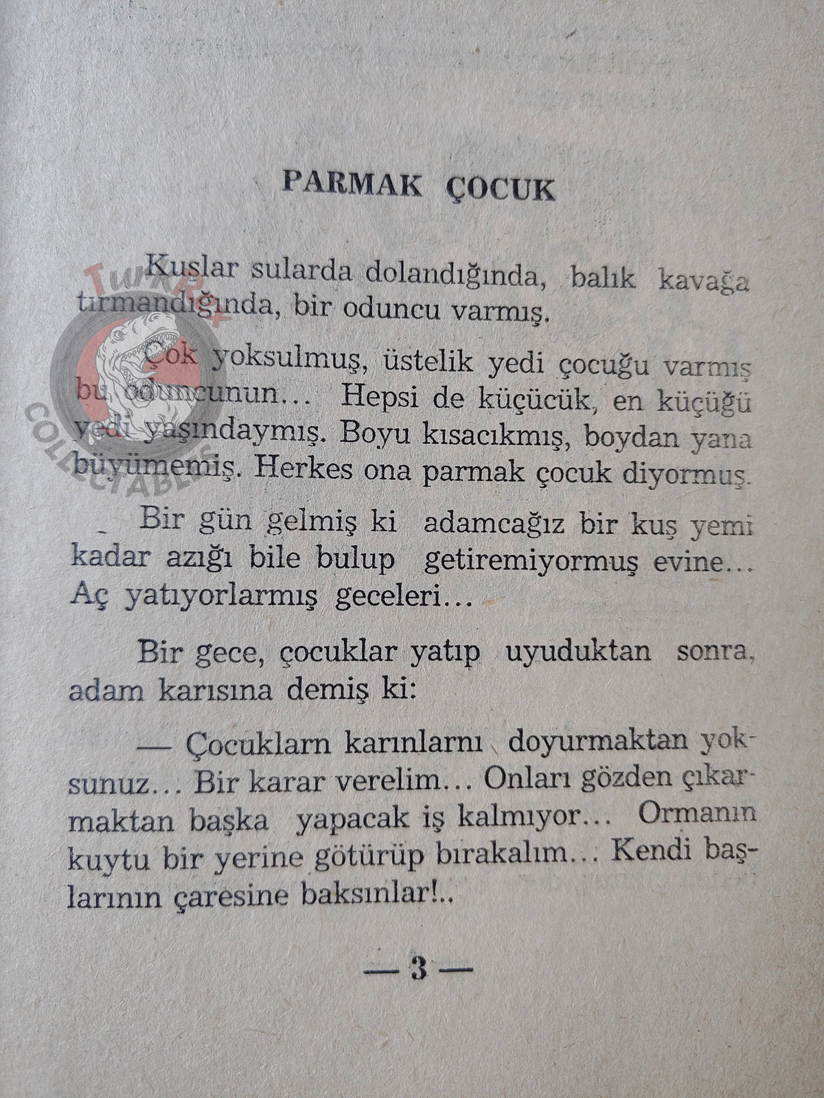 Grimm Brothers – Tom Thumb 1975 Turkish Book Turkey Illustrated