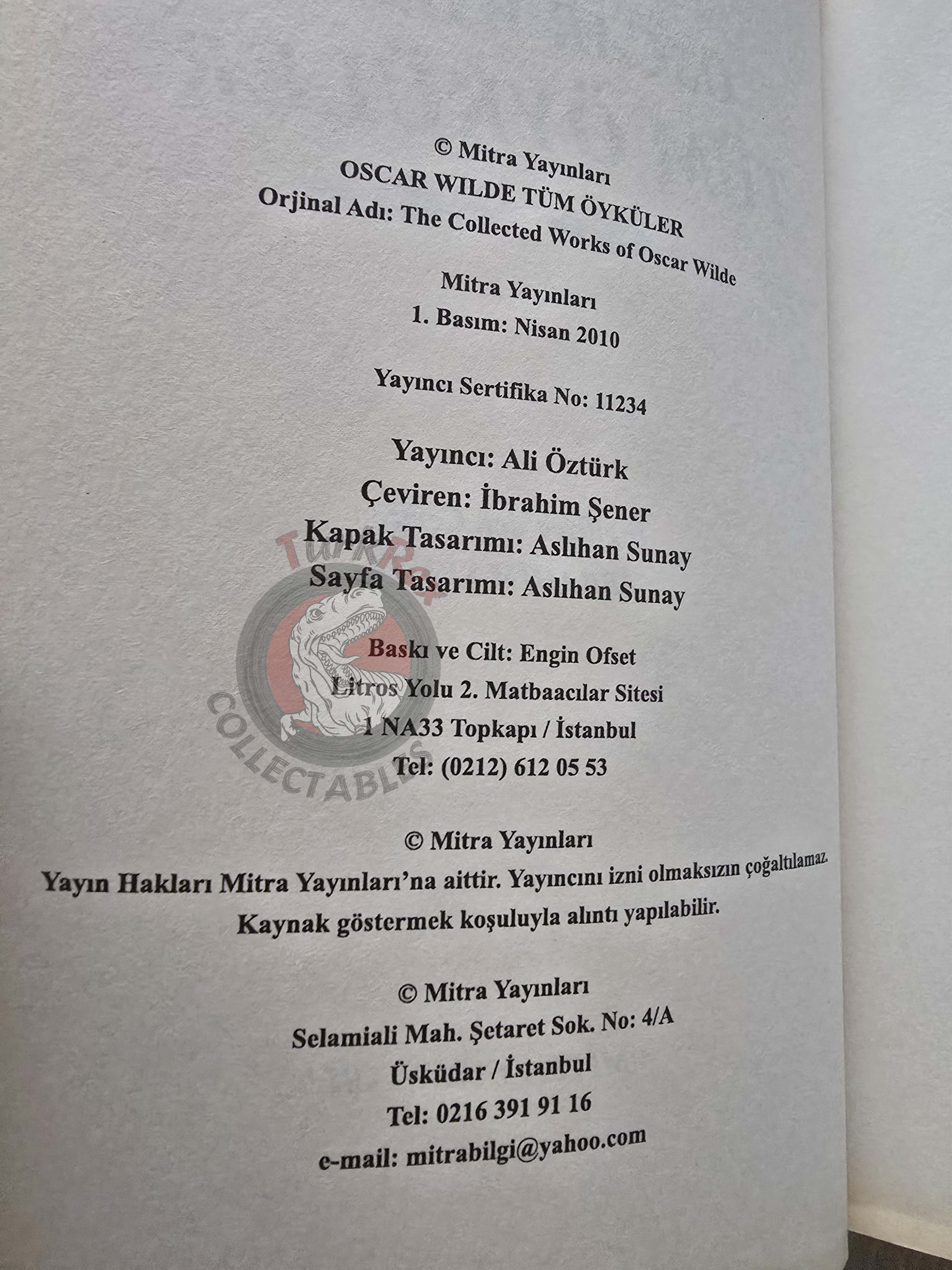 Oscar Wilde – Collected Works of Oscar Wilde 2010 Turkish Book Turkey