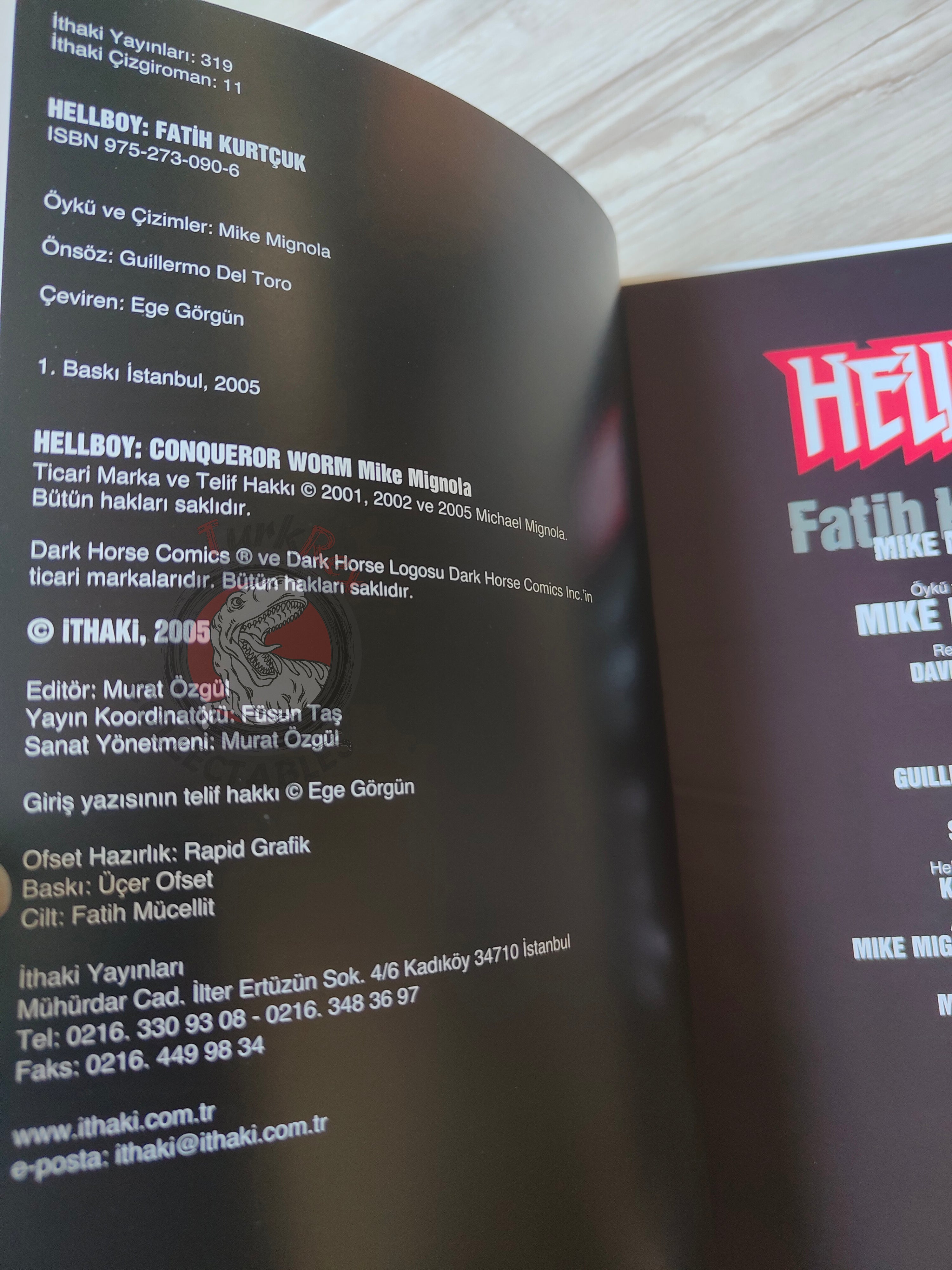 Hellboy – Conqueror Worm 2005 Turkish Comic Turkey 1st