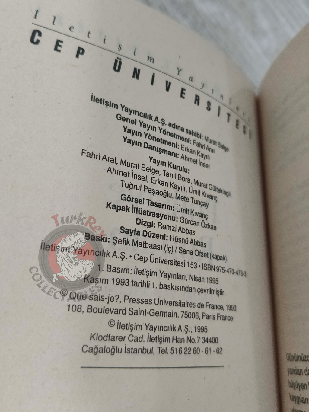 André Vanoncini – Le Roman Policier 1995 Turkish Book Turkey