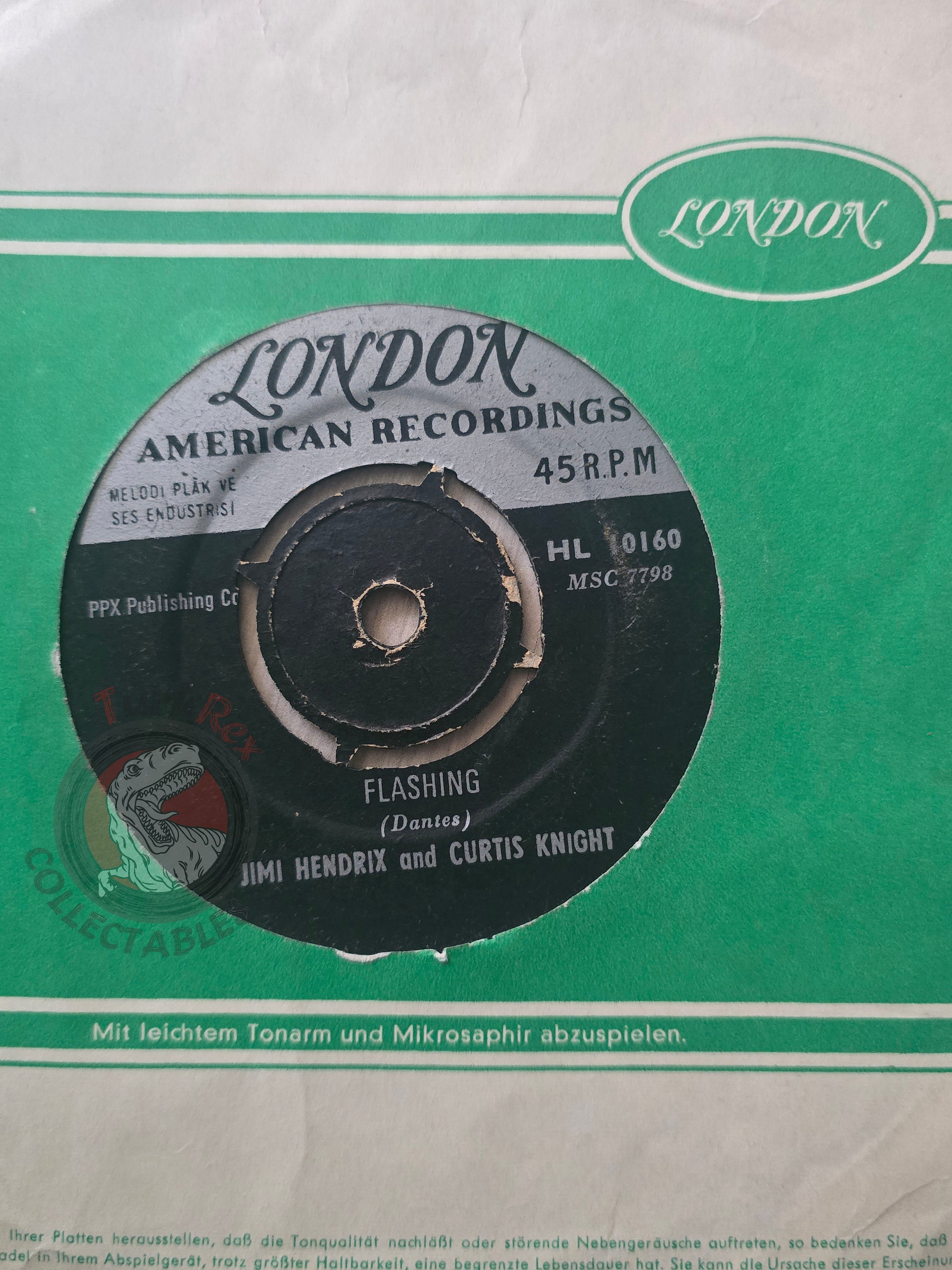 Jimi Hendrix And Curtis Knight – Hush Now 7" Turkish Pressing Vinyl Turkey Edition