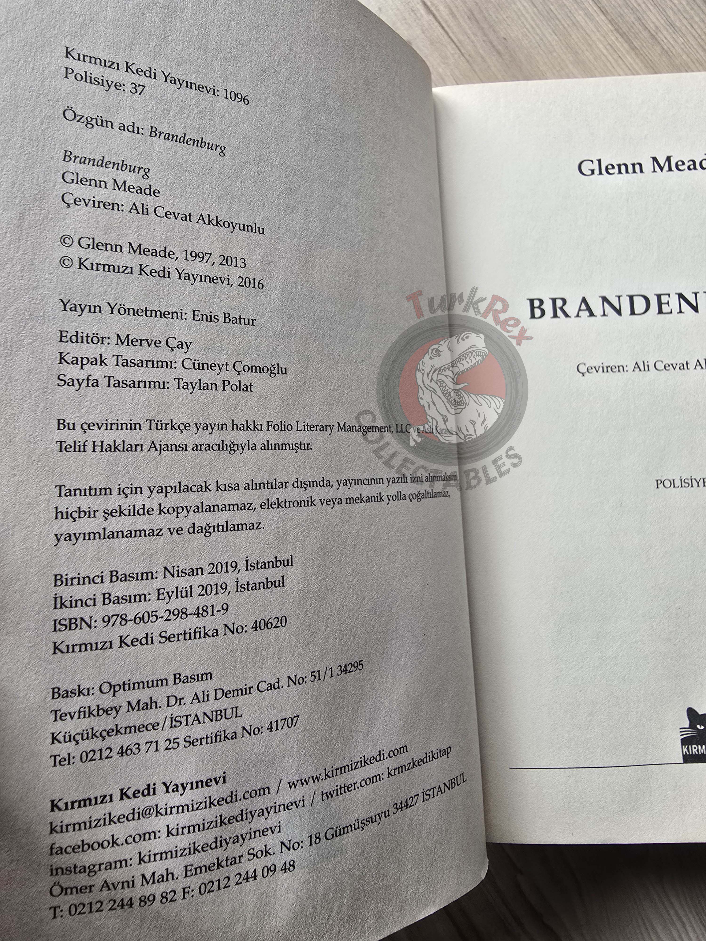 Glenn Meade – Brandenburg 2019 Turkish Book Turkey