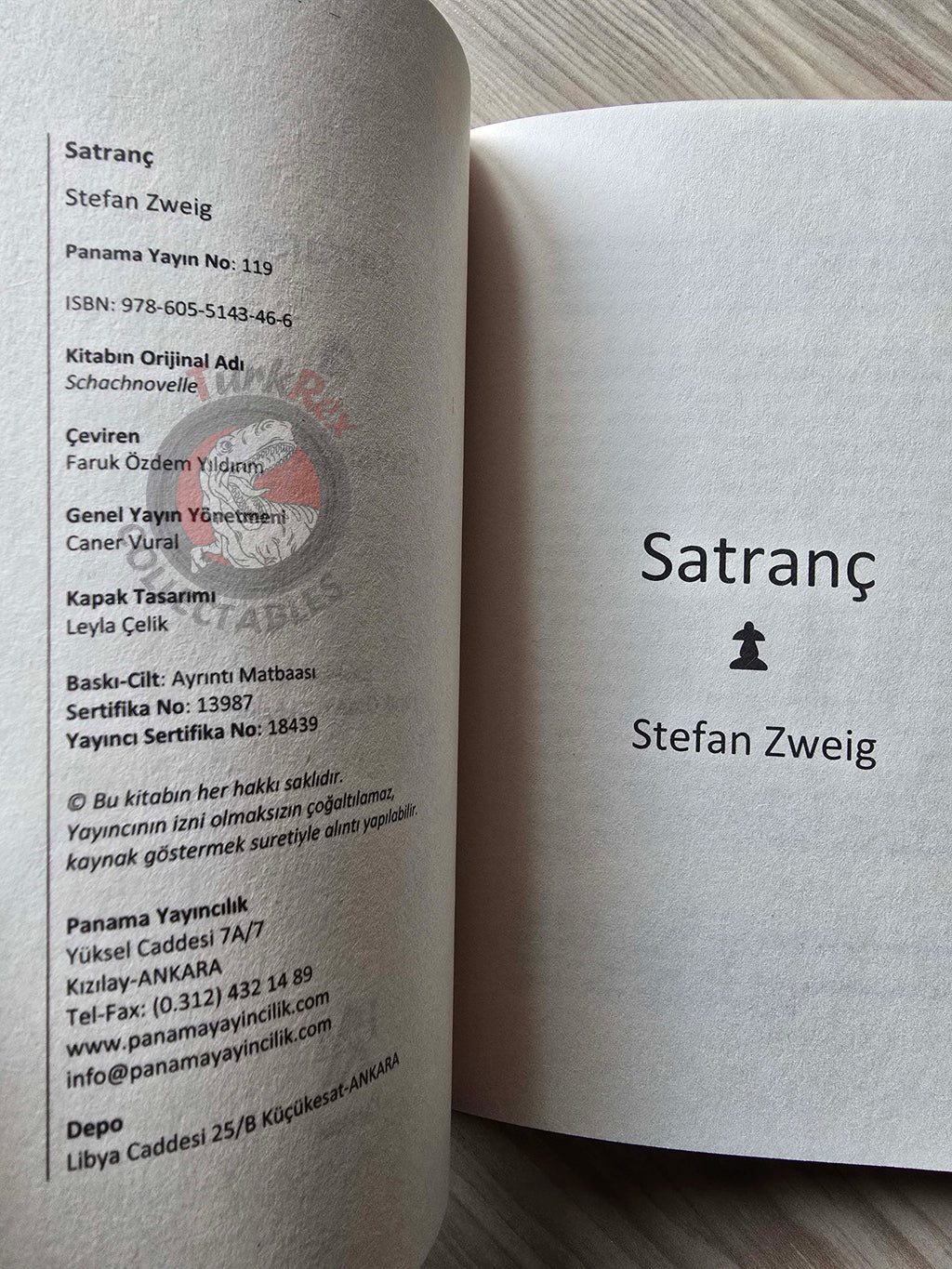 Stefan Zweig – The Royal Game Turkish Book Turkey