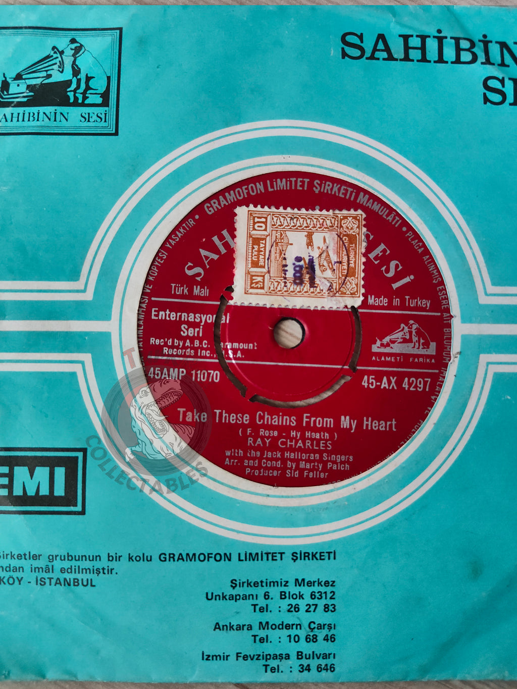 Ray Charles – No Letter Today 7" Turkish Pressing Vinyl Turkey Edition